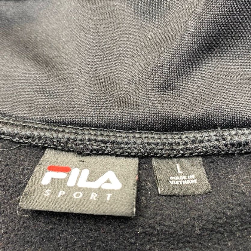 Fila Fila Sport Sweatshirt Womens Large Full Zip Hooded Fleece Geometric Design Size L / US 10 / IT 46 - 6 Thumbnail