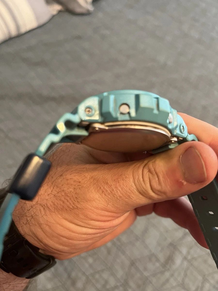 Casio × G Shock Casio G-Shock DW-6900CB-8 Turquoise Blue Rubber Watch Silver Size ONE SIZE - 2 Thumbnail