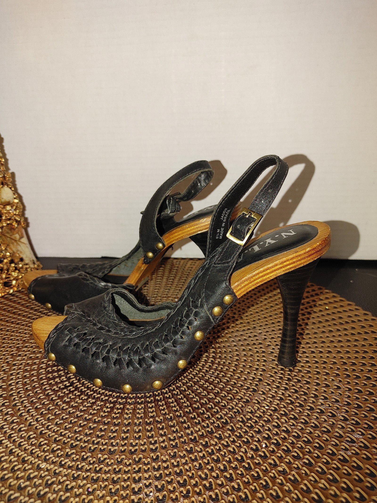 Designer N.Y.L.A. Jaden Leather Heel Size Size US 6.5 / IT 36.5 - 6 Thumbnail