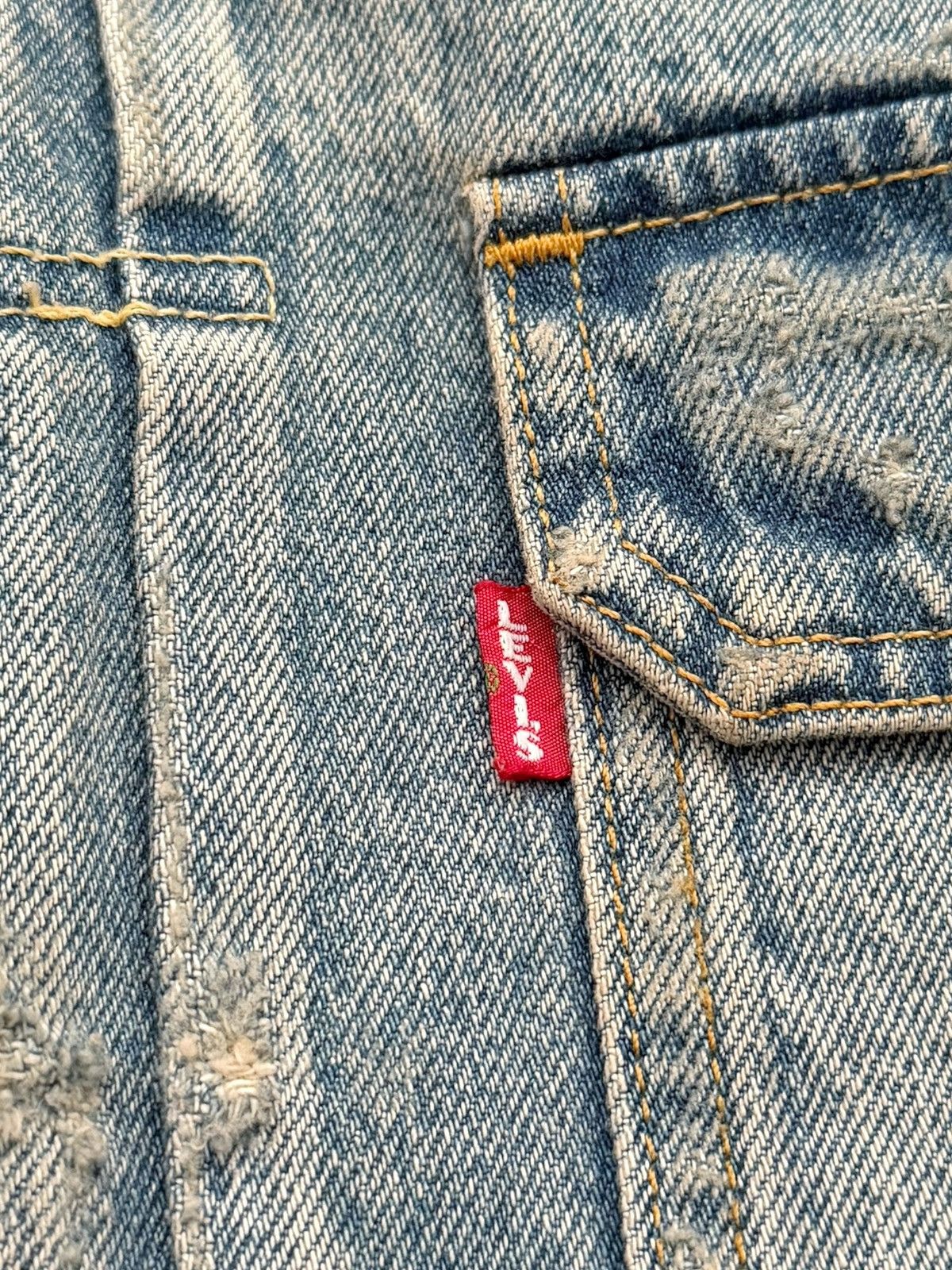 Kenzo × Levi's Kenzo Type II 2 Distressed Destroyed Denim Jacket Size US M / EU 48-50 / 2 - 5 Thumbnail