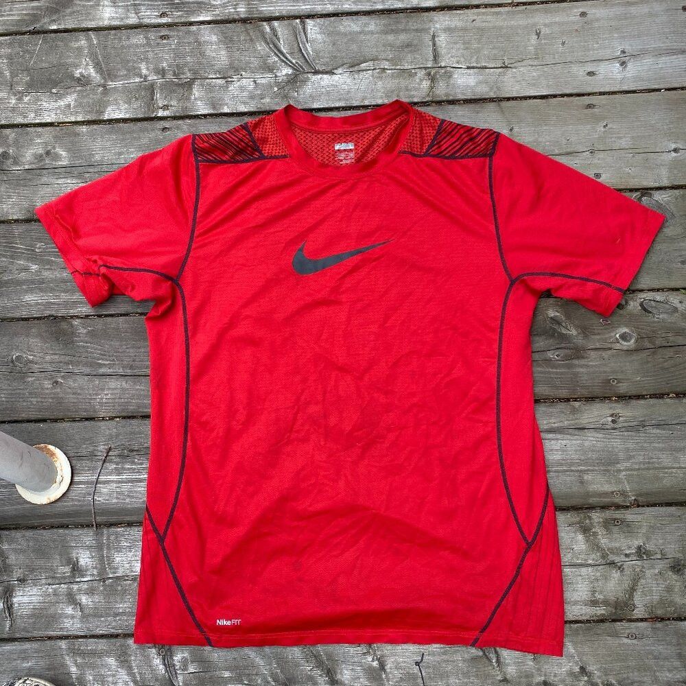 Nike Mens Nike Nike Fit Jersey Shirt Large Red Size US L / EU 52-54 / 3 - 1 Thumbnail