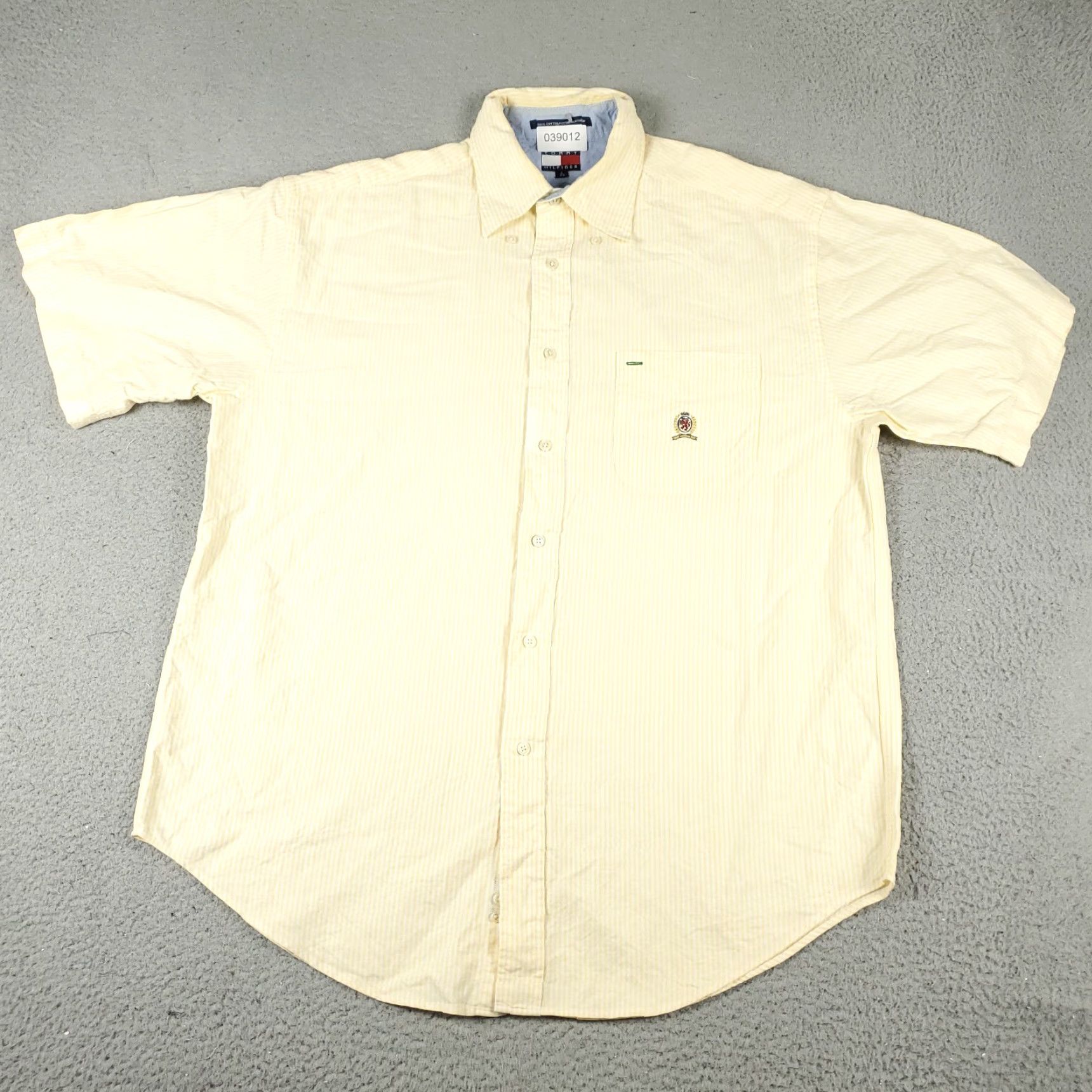 Tommy Hilfiger Tommy Hilfiger Shirt Mens Large Yellow Striped Button Up Short Sleeve Size US L / EU 52-54 / 3 - 3 Thumbnail