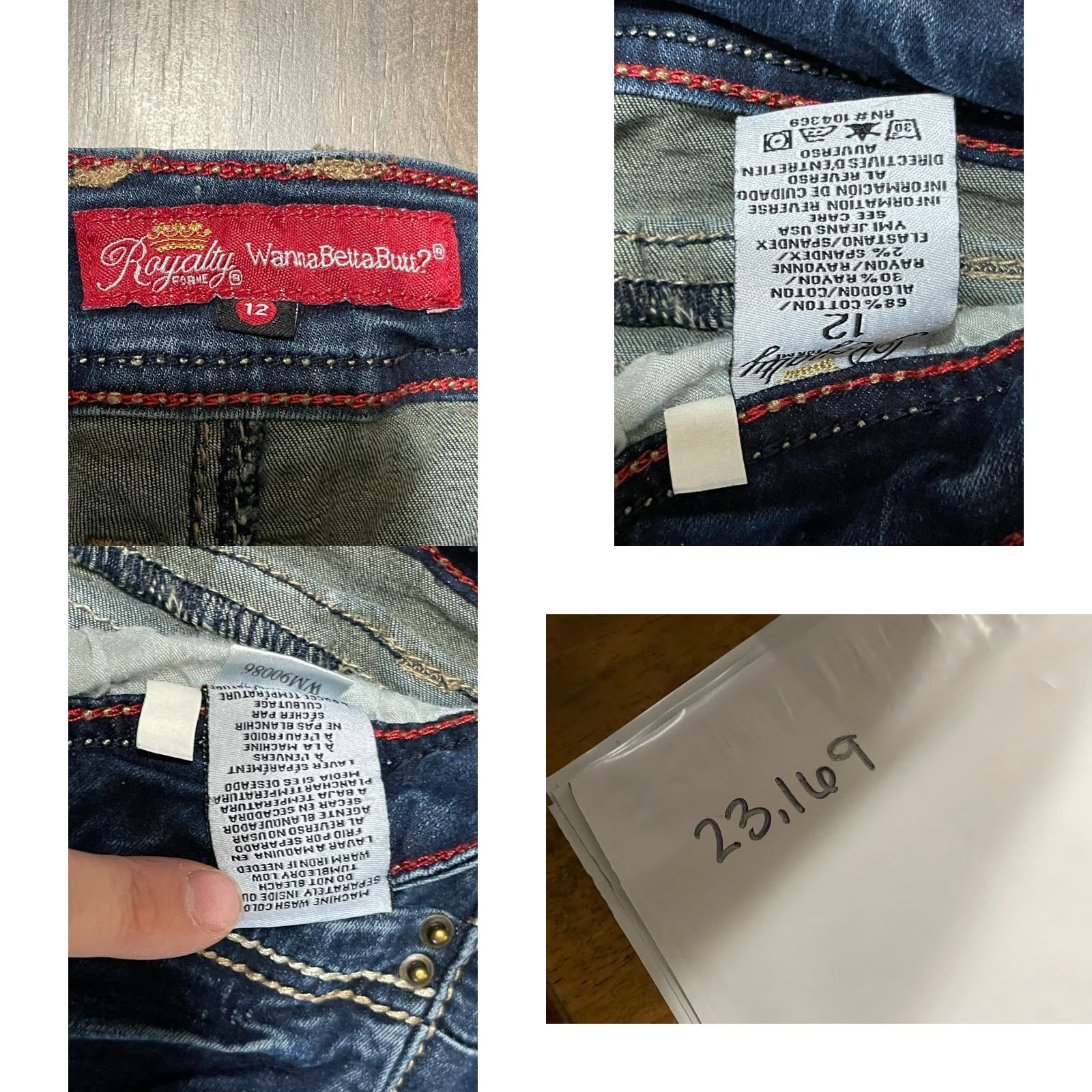 Vintage Royalty Shorts Women Denim Cut Off Pockets Size 12 Blue Size 34" / US 12 / IT 48 - 8 Thumbnail