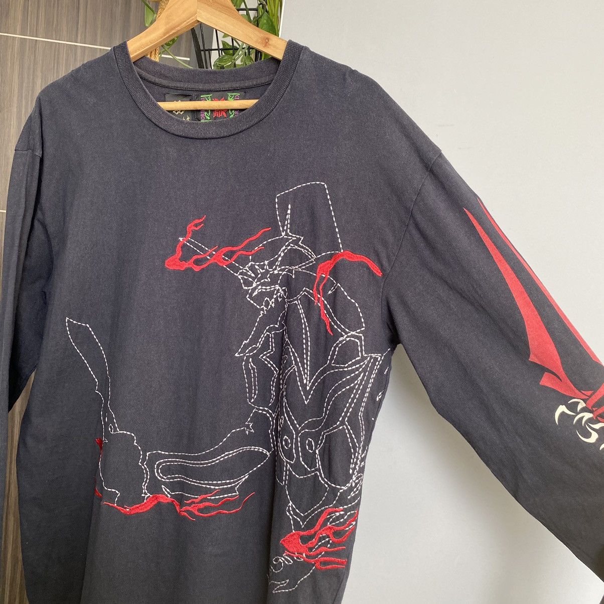 Anime Thrashed Faded NERV Evangelion Neon Genesis ERD GRUNGE TEE Size US XL / EU 56 / 4 - 7 Thumbnail