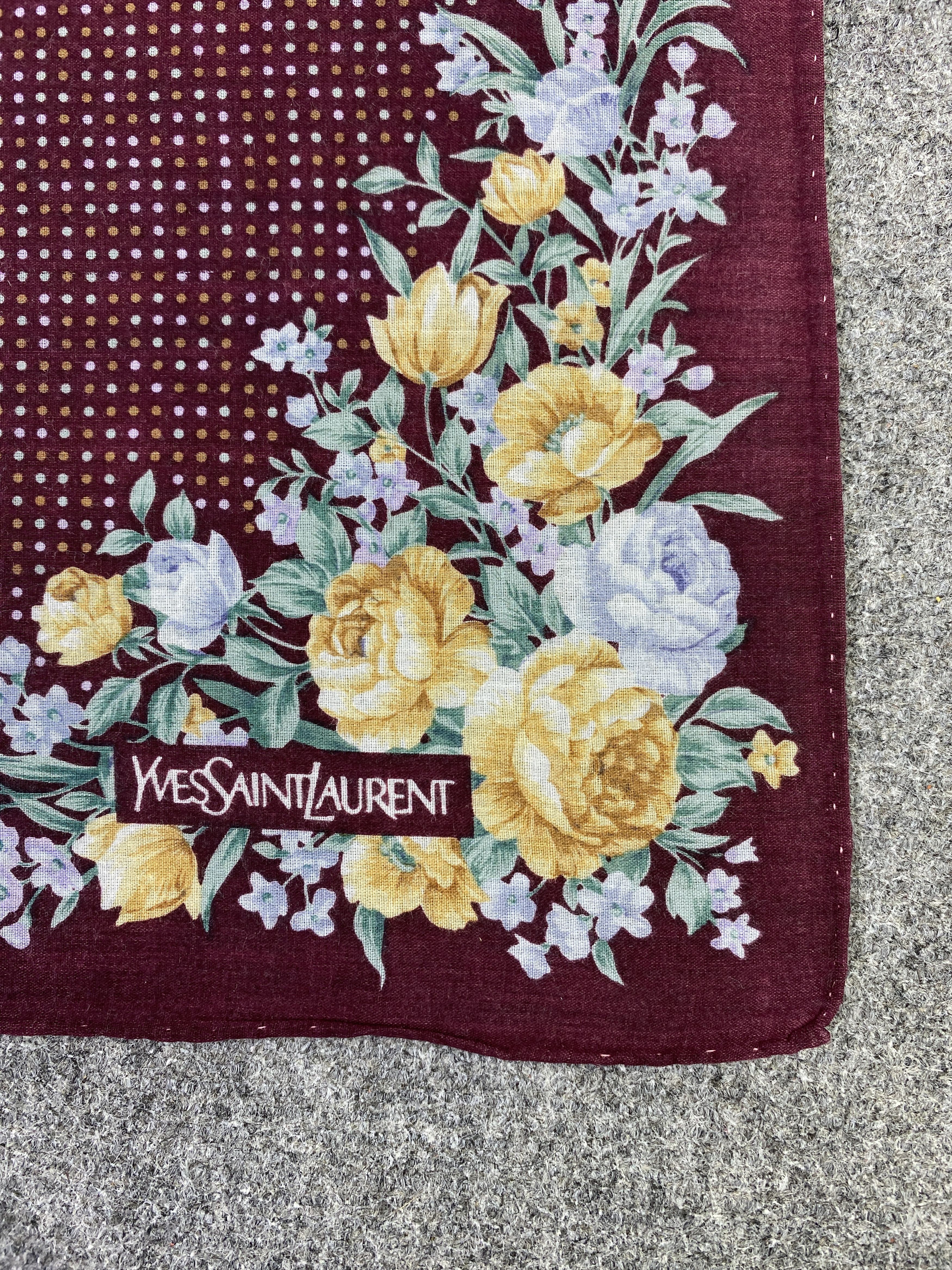 Yves Saint Laurent Yves Saint Laurent Handkerchief / Neckerchief KT0194 Size ONE SIZE - 5 Thumbnail