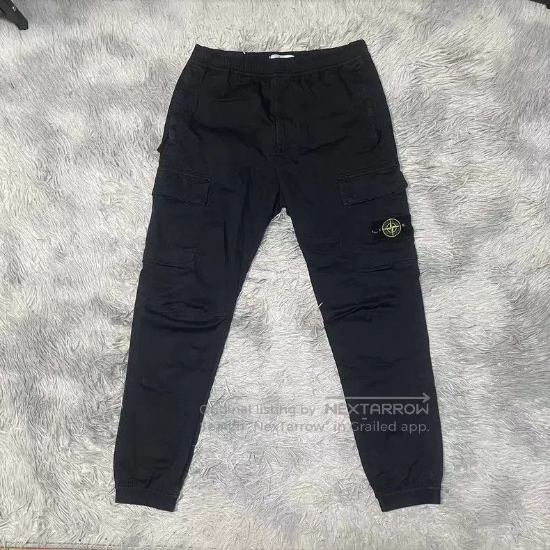Stone Island Stone Island Washed Work Pants Trousers Black Size US 32 / EU 48 - 1 Thumbnail