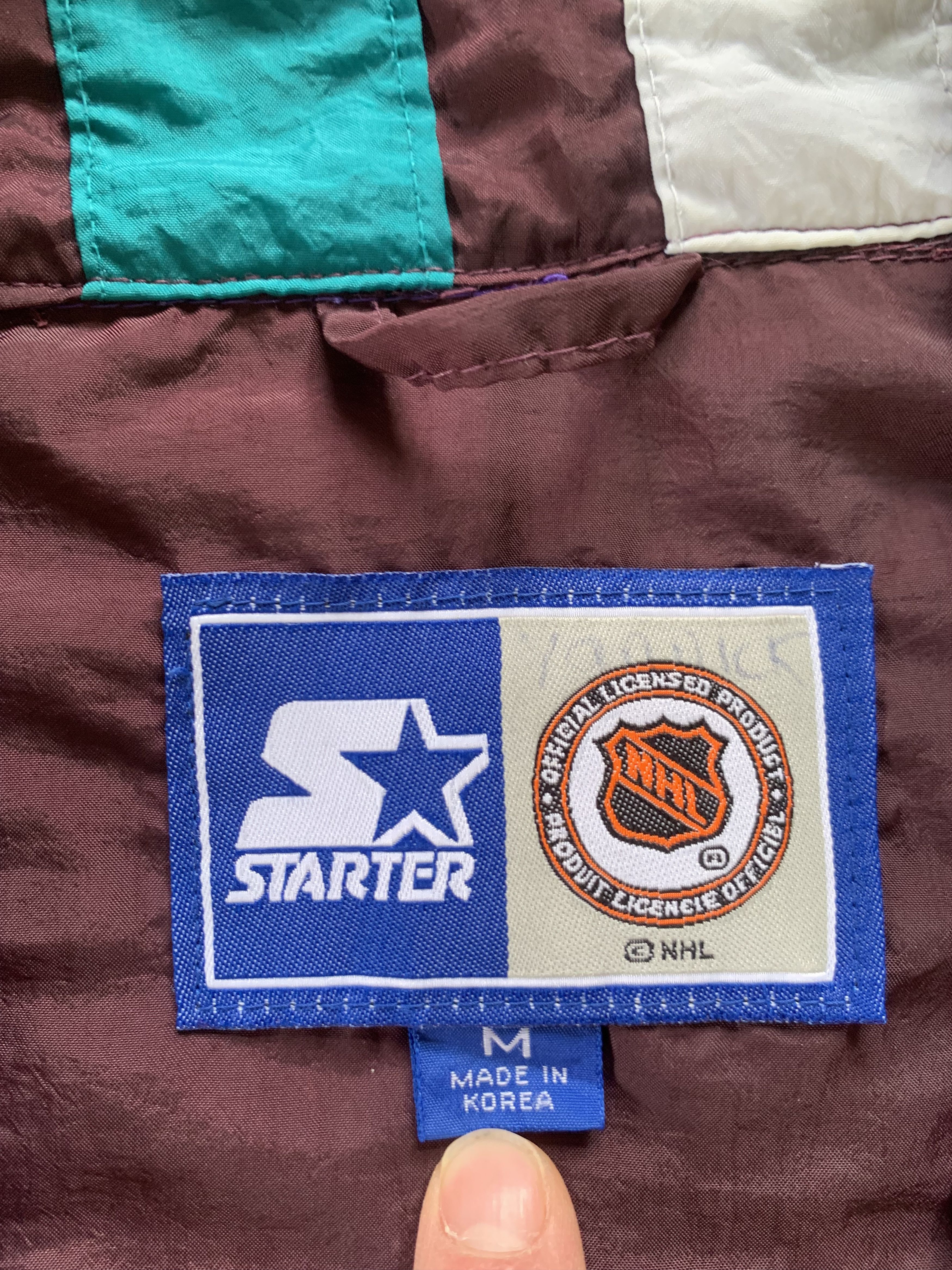 NHL Starter NHL Anaheim Mighty Ducks Zip Windbreaker Jacket Size M / US 6-8 / IT 42-44 - 9 Thumbnail