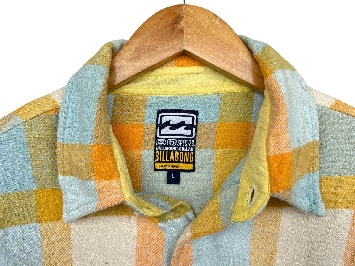 Billabong Billabong Checkered Blue Yellow Button Up Flannel Shirt Size US L / EU 52-54 / 3 - 7 Thumbnail