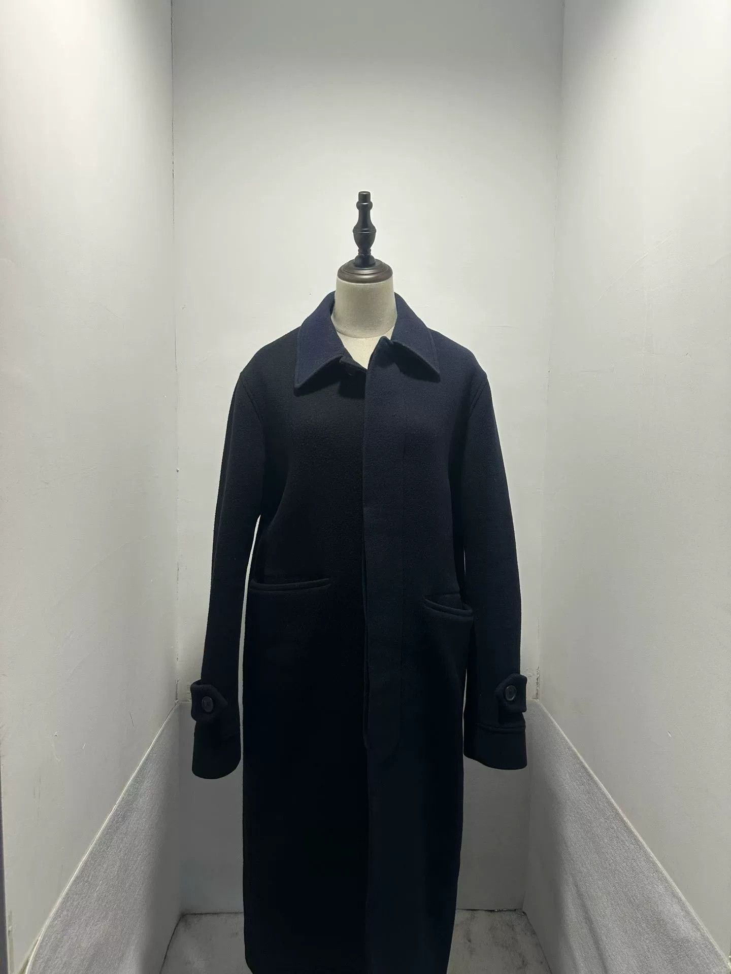 Loewe Loewe Black Blue Wool Coat Size US L / EU 52-54 / 3 - 1 Thumbnail