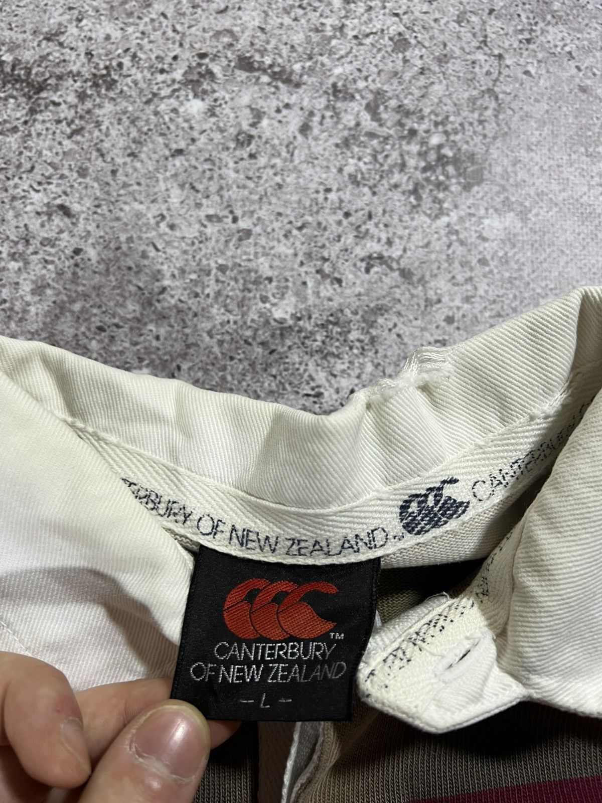 Canterbury of New Zealand Vintage Canterbury Rugby Shirt Distressed Striped Jersey Size US L / EU 52-54 / 3 - 9 Thumbnail
