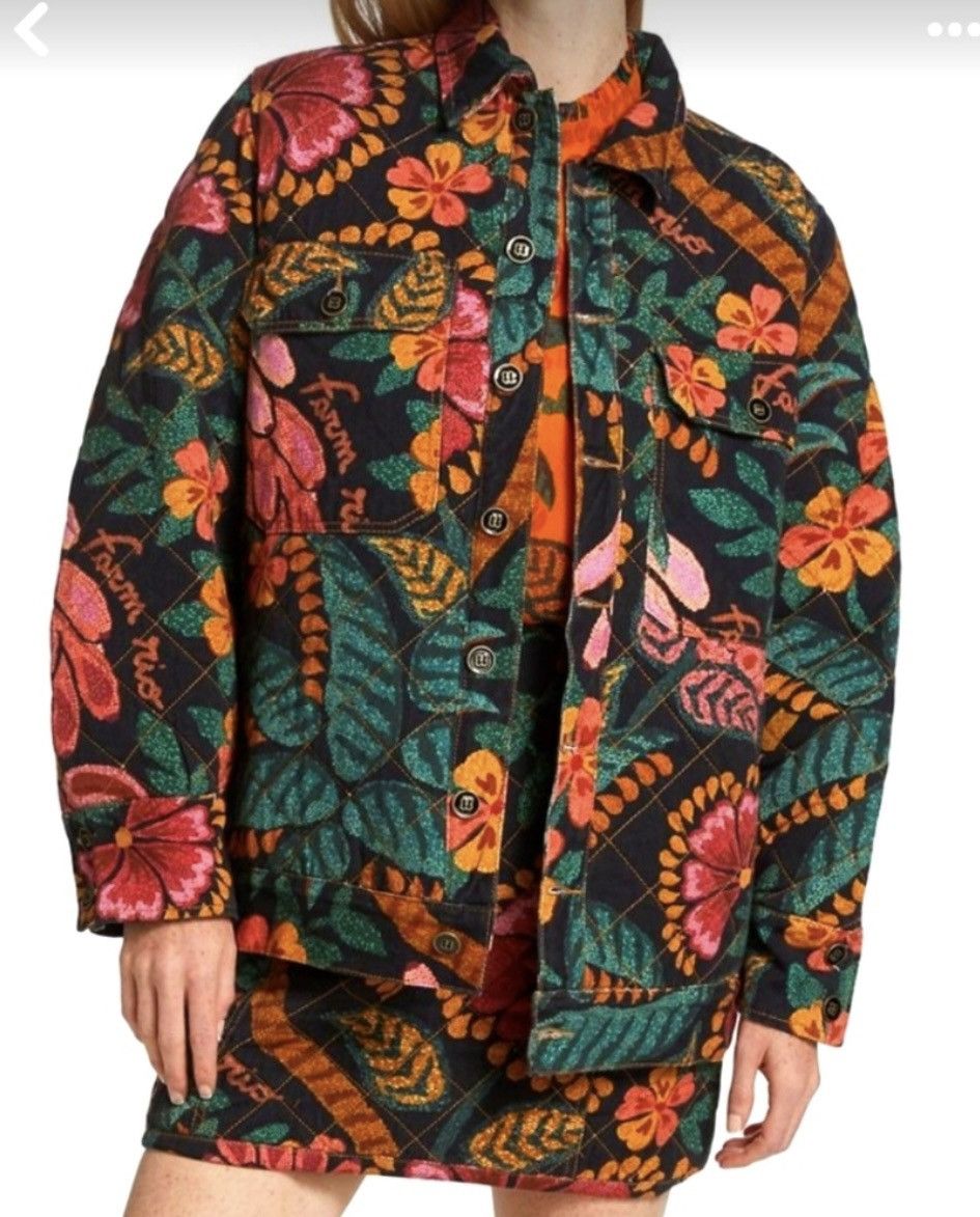 Farm Rio Farm Rio Made In Brazil Gabardine Jacket, Size M Size M / US 6-8 / IT 42-44 - 2 Thumbnail