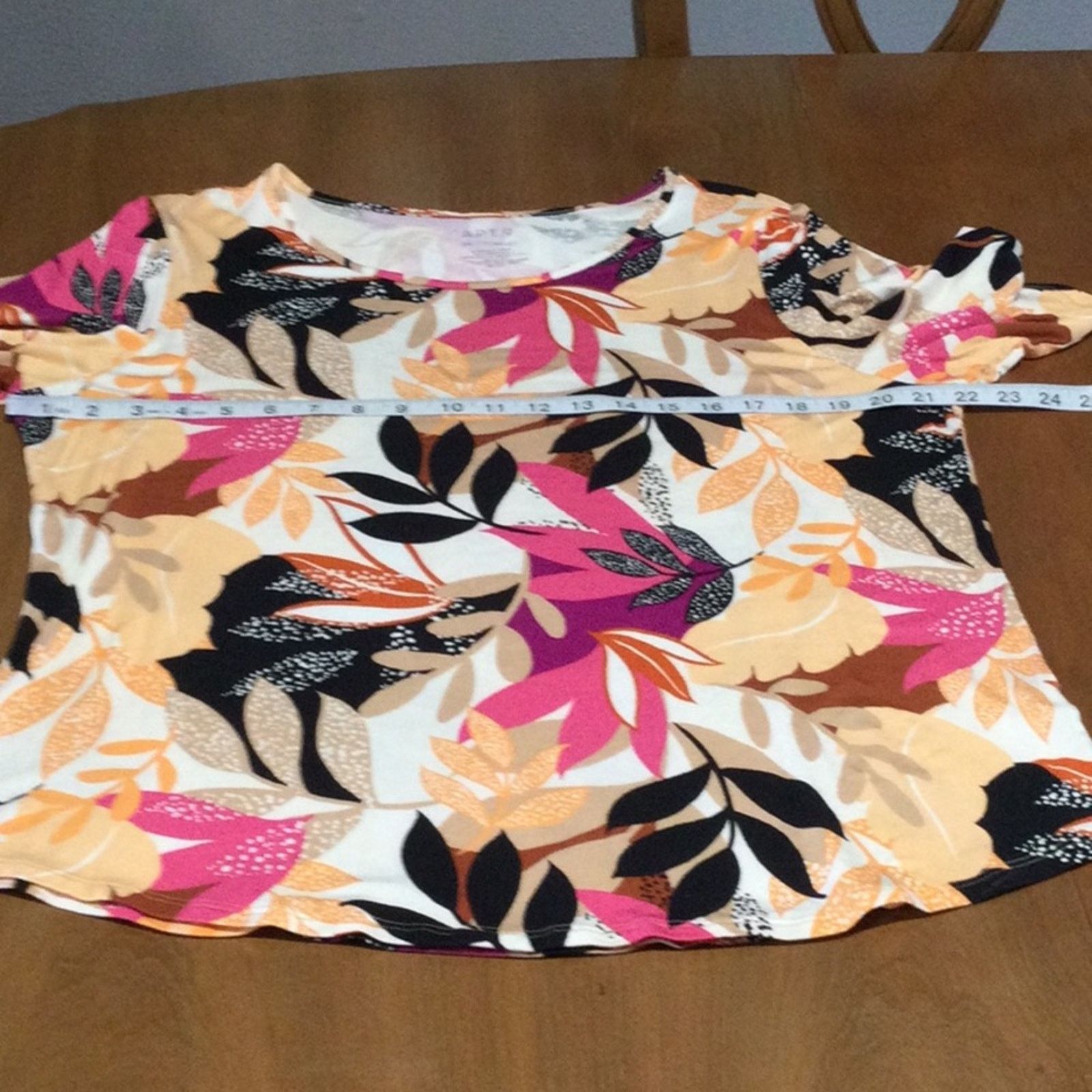 Apt. 9 Apt 9 Multicolor Foliage Print Soft 3/4 Sleeve Tunic Size XL Size XL / US 12-14 / IT 48-50 - 11 Thumbnail
