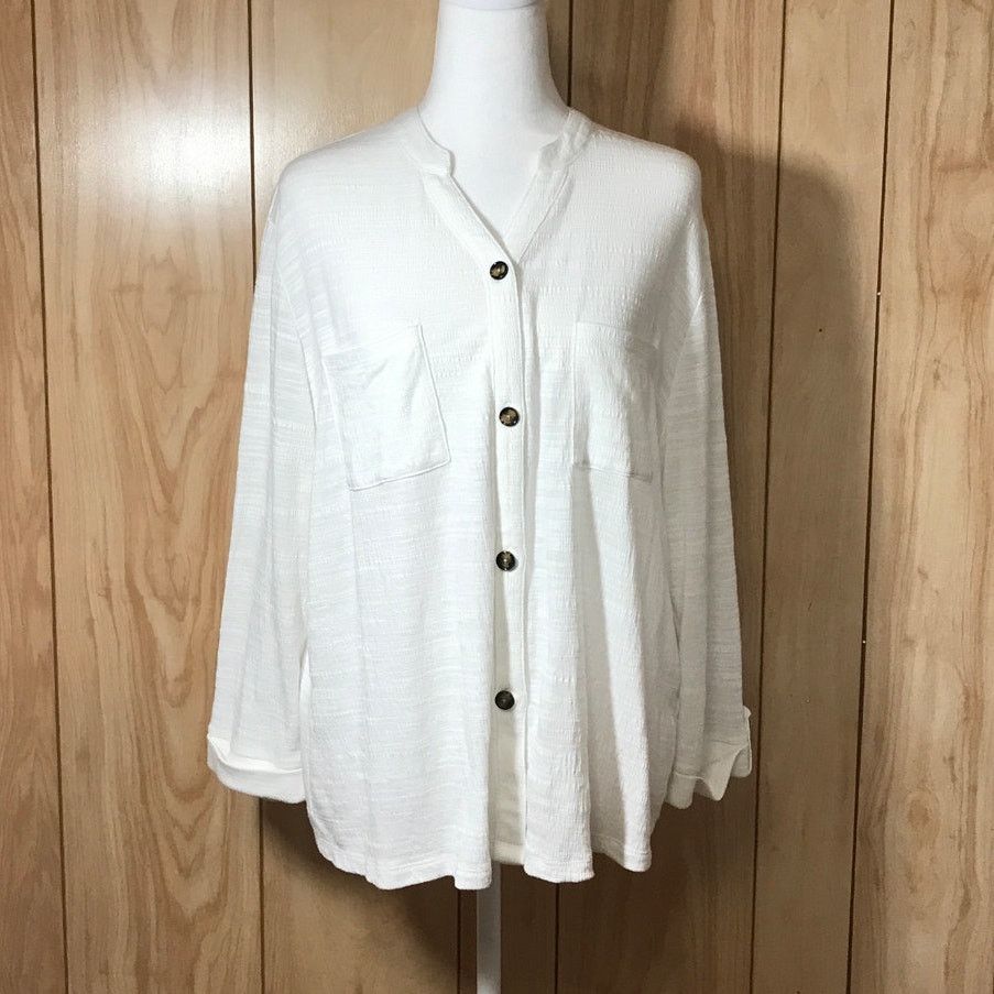 Other Carolyn Taylor V-Neck Button-Down Long Sleeve Top XL Size XL / US 12-14 / IT 48-50 - 1 Thumbnail