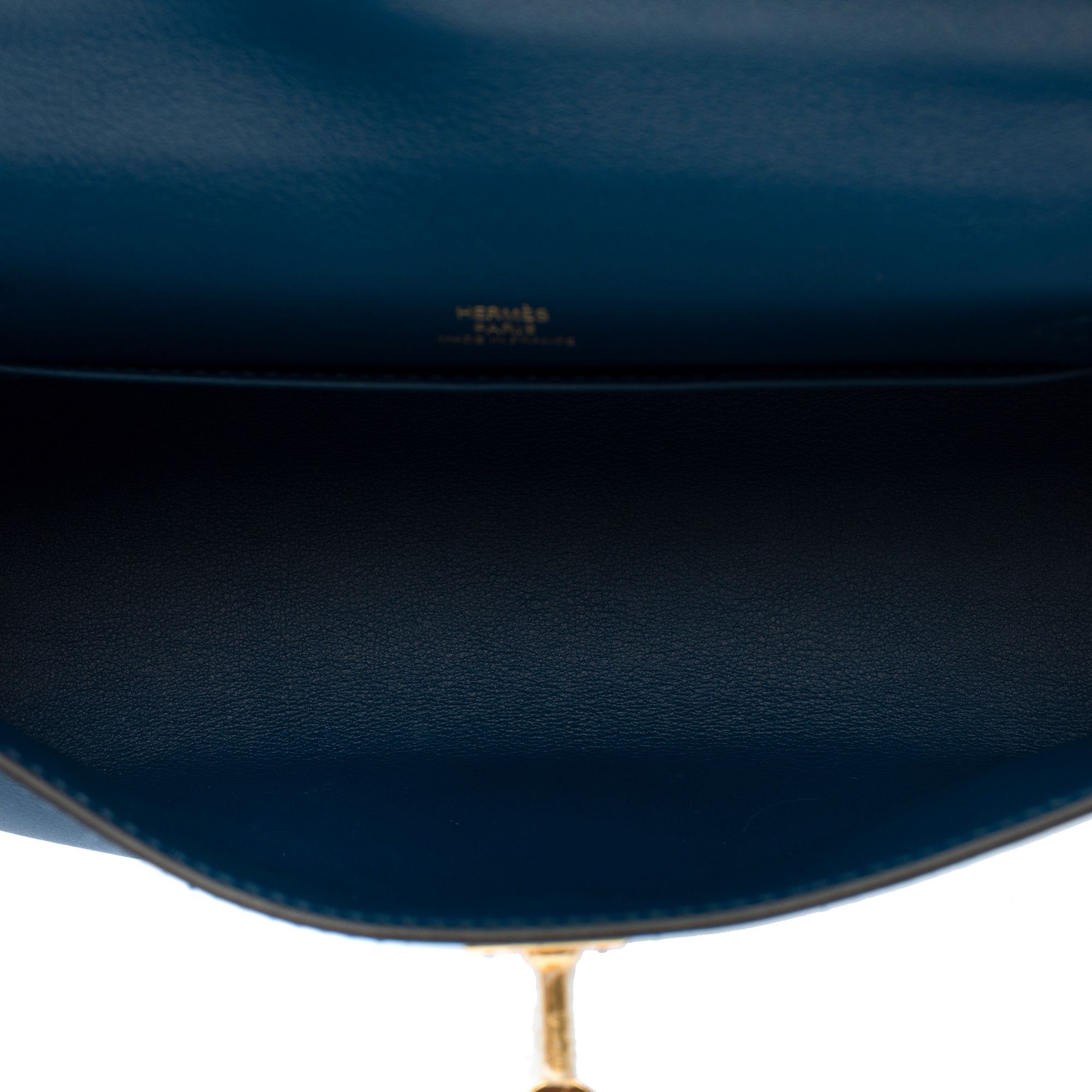 Hermes HERMES Kelly Mini in Blue Leather Size ONE SIZE - 10 Thumbnail