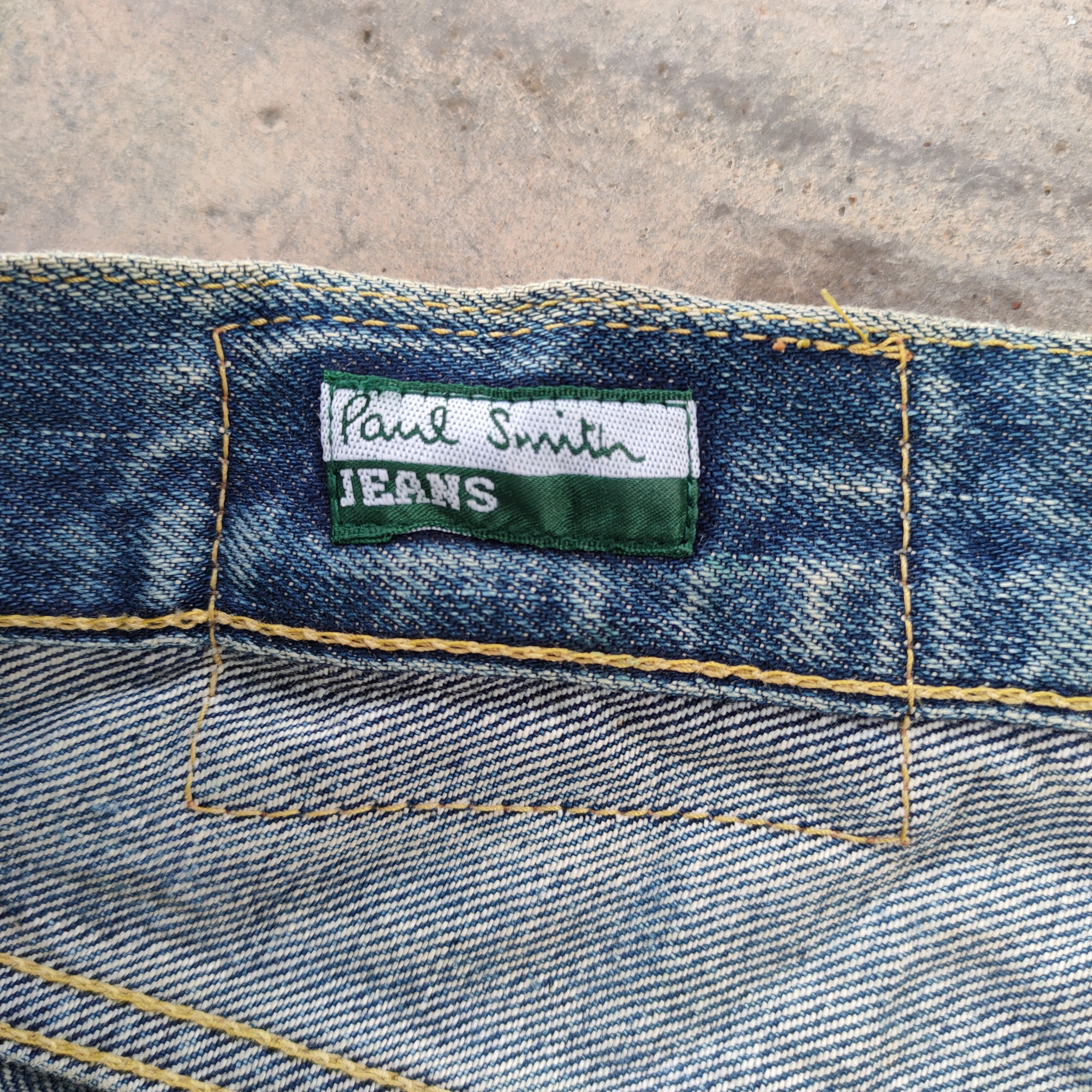 Paul Smith # VINTAGE PAUL SMITH SELVEDGE RUSTY FADED RIPPED JEANS PANTS Size US 30 / EU 46 - 8 Thumbnail