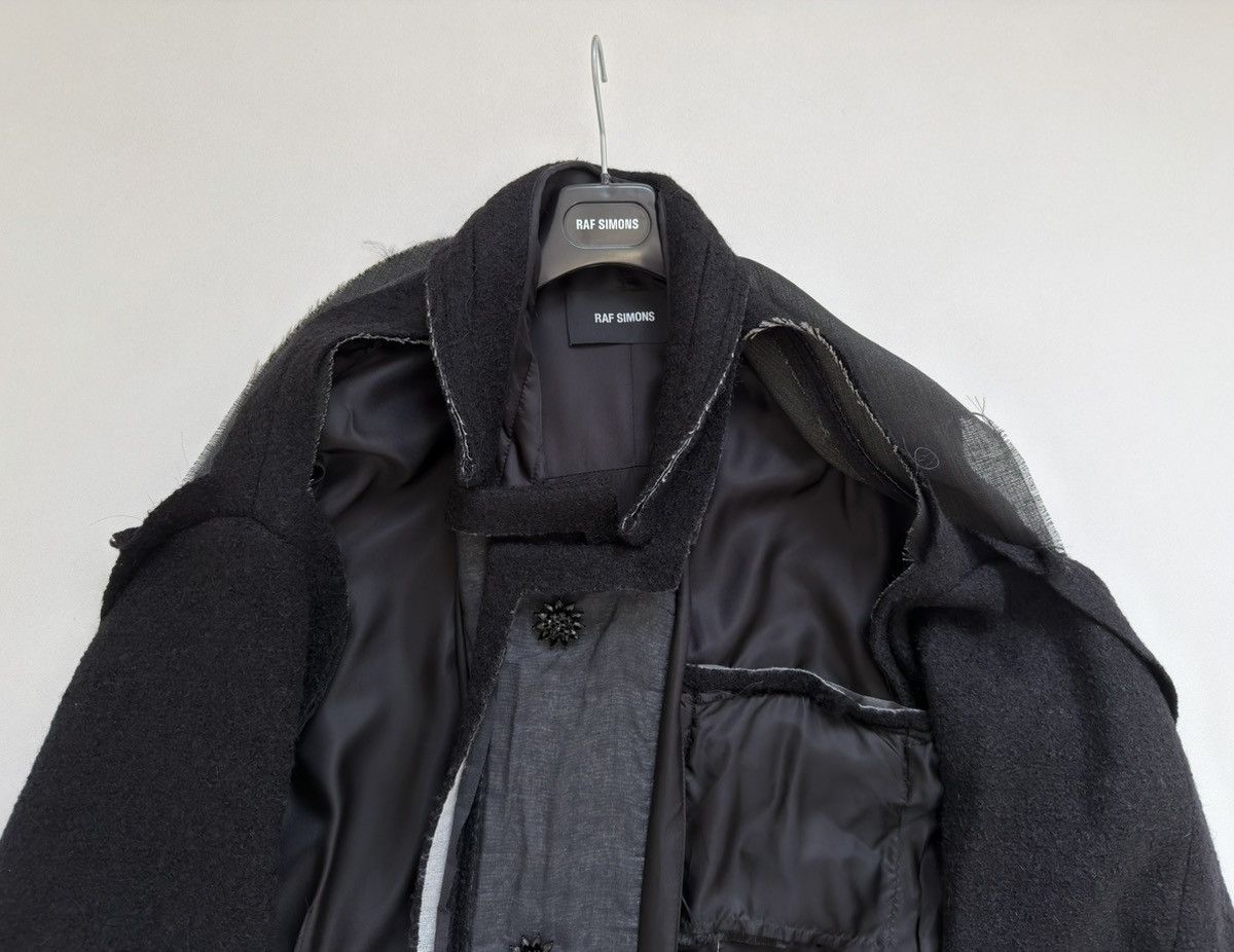 Raf Simons S/S 19 Black ‘Big Lining Coat With Wool Sleeves’ Size US M / EU 48-50 / 2 - 3 Thumbnail