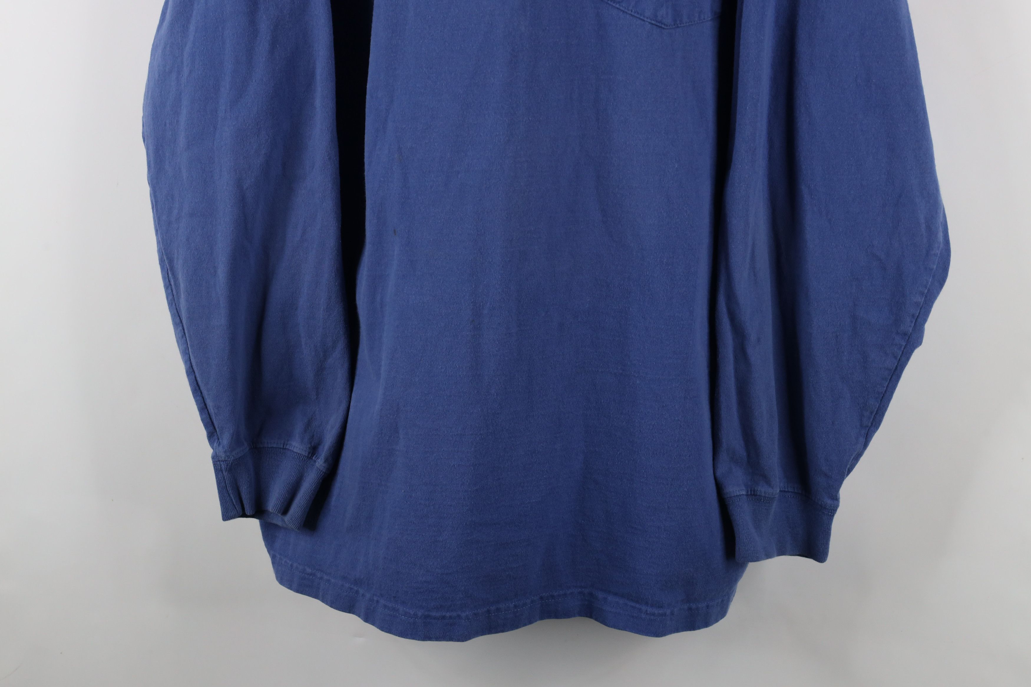 Carhartt × Vintage Vintage Carhartt Heavyweight Long Sleeve Henley T-Shirt Blue Size US XXL / EU 58 / 5 - 3 Thumbnail