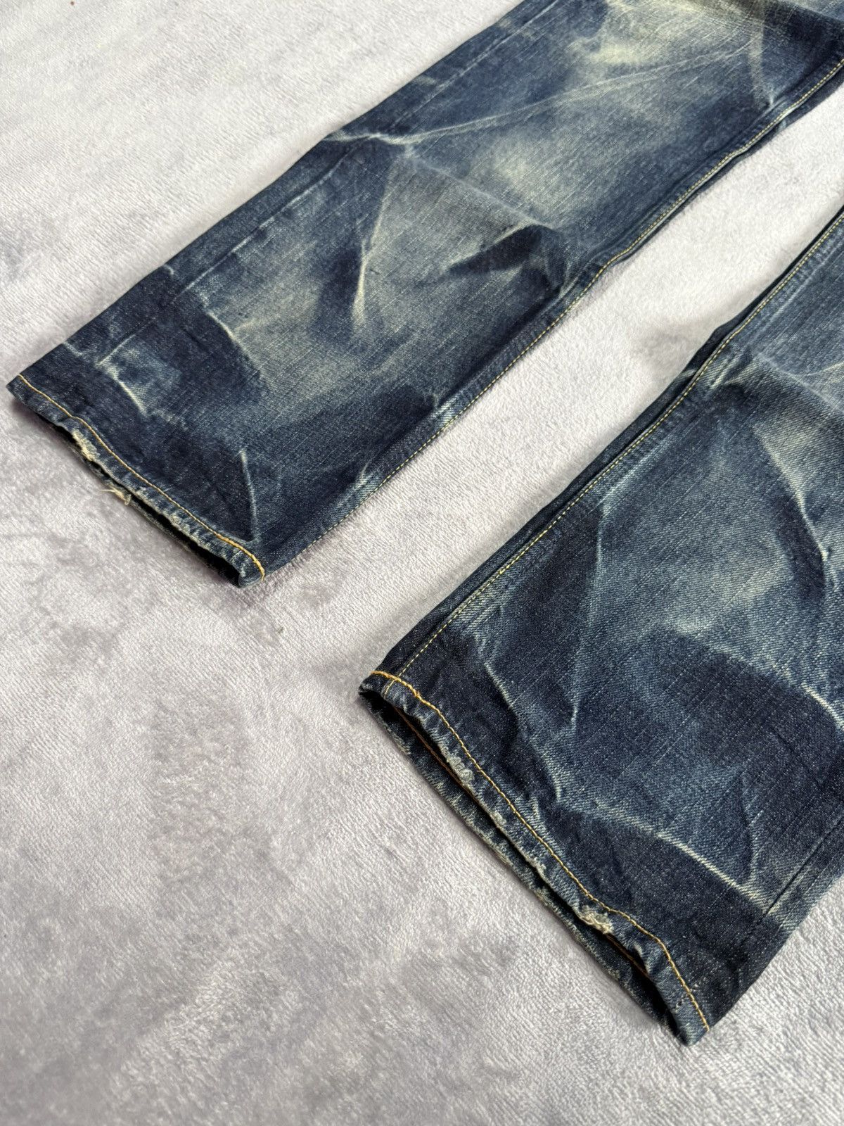 Japanese Brand Takeo Kikuchi Japan Claw Mark Mud Wash Loose Jeans Size US 34 / EU 50 - 7 Thumbnail