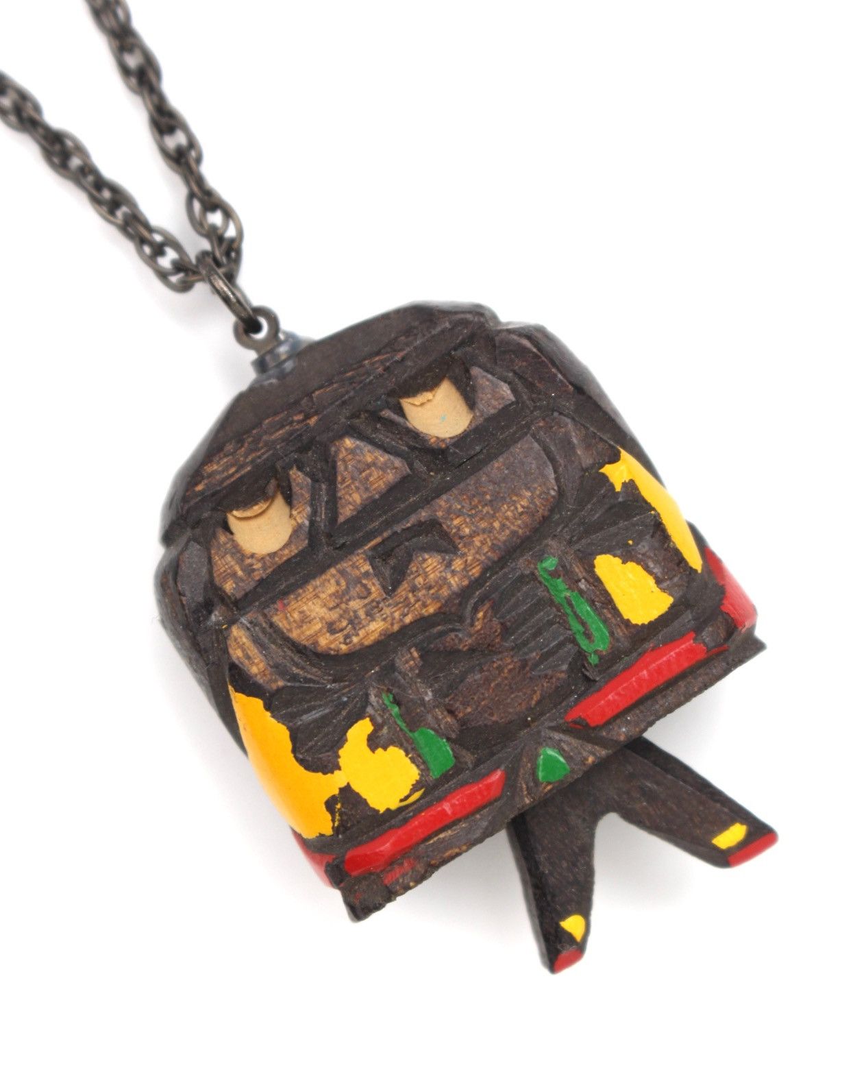 Vintage 1980S HOKKAIDO AINU KOROPOKKURU WOOD CARVED NECKLACE Size ONE SIZE - 3 Thumbnail