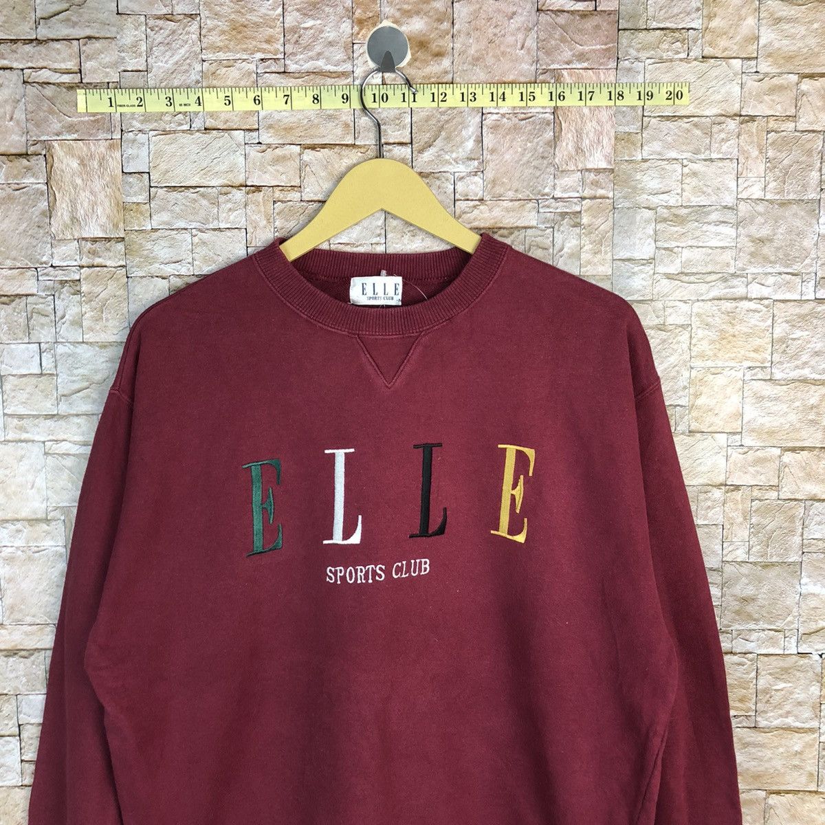 Ellesse Elle Sport Club Maroon Sweatshirt #A399 Size US M / EU 48-50 / 2 - 2 Thumbnail