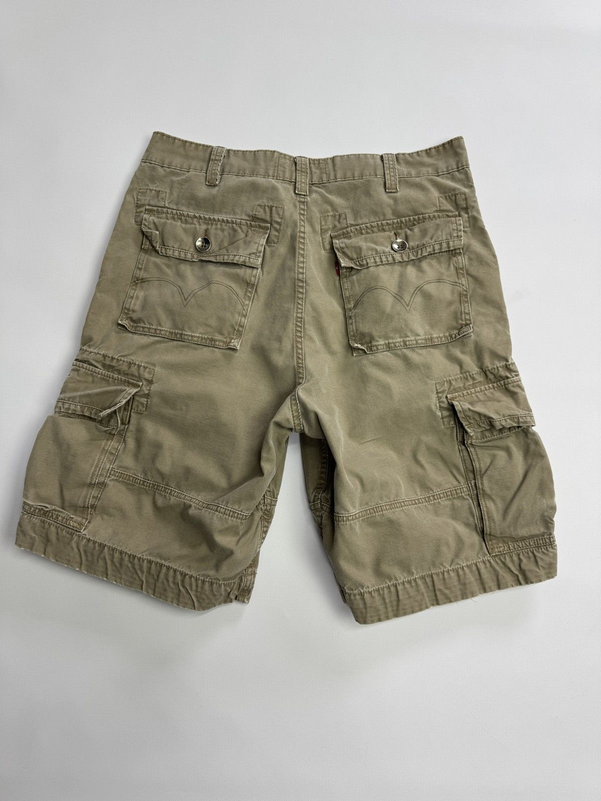 Levi's Vintage Levi’s Cargo Shorts Brown Utility Military Y2K Style Size US 36 / EU 52 - 5 Thumbnail