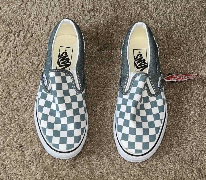 Vans Vans Classic Slip-On 'Checkerboard - Grey White' Size US 5 / EU 37 - 1 Thumbnail