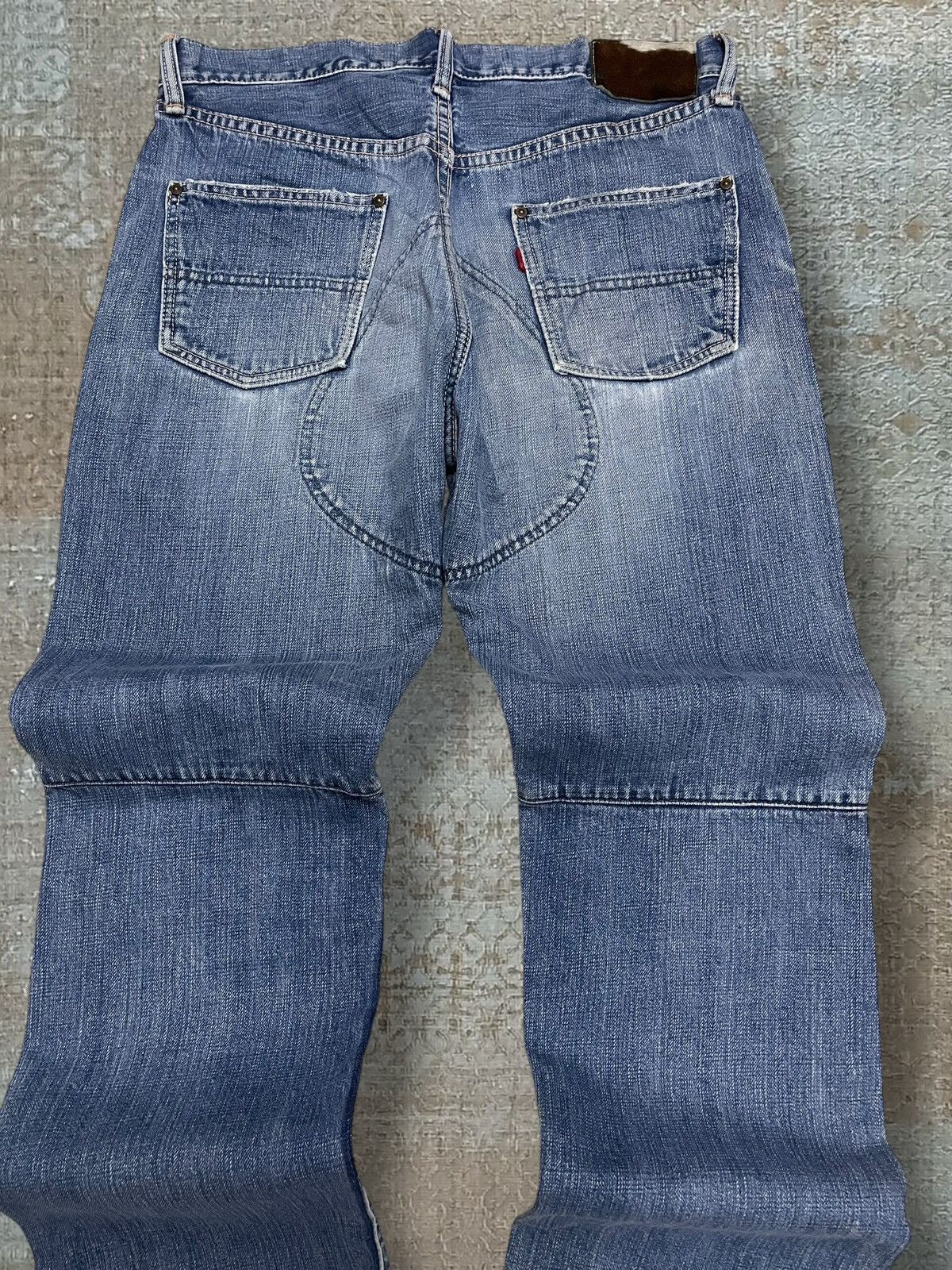 Japanese Brand Vintage 1990s Designer Jappan Studio Ecru Distressed Denim Size US 32 / EU 48 - 12 Thumbnail