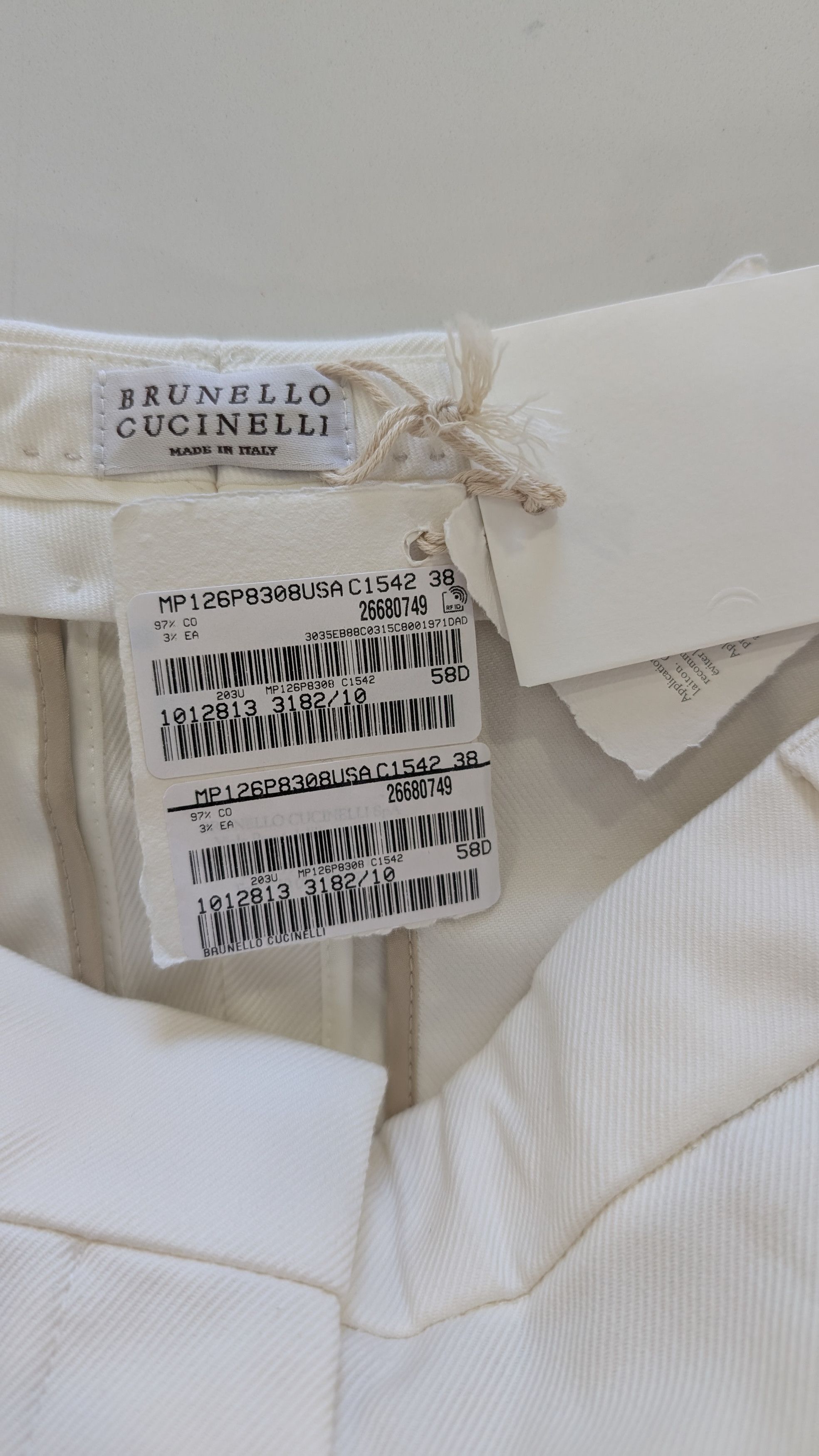 Brunello Cucinelli Brunello Cucinelli Monili Soft Canvas Pleated Tailored Pants Size 26" / US 2 / IT 38 - 4 Thumbnail