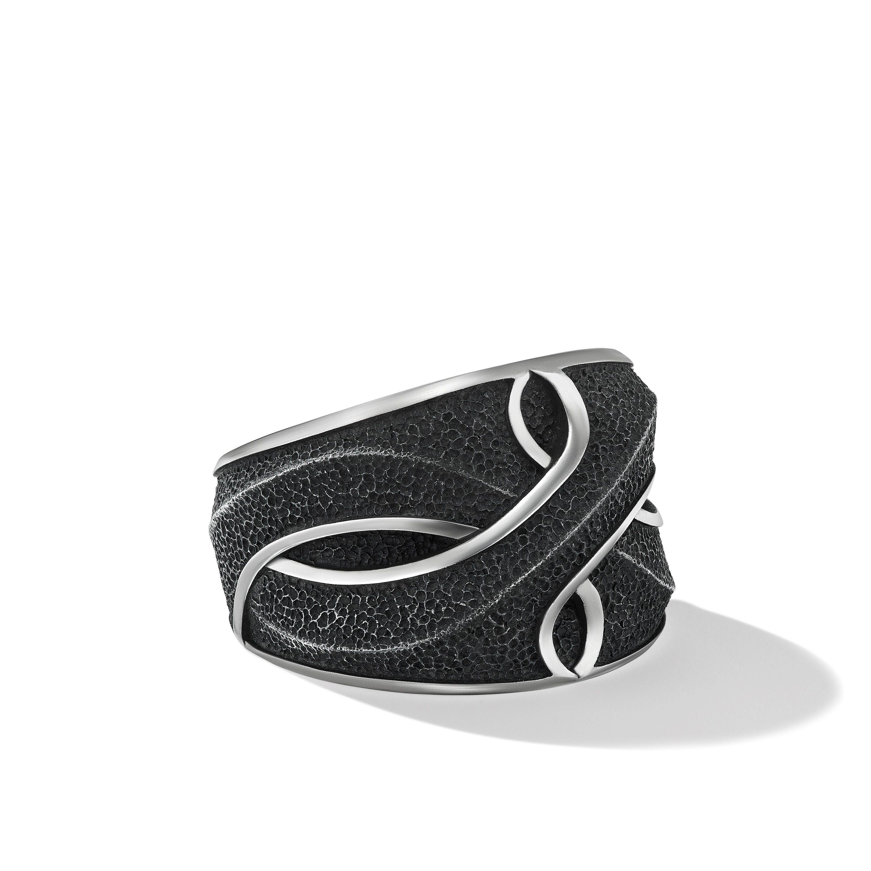 David Yurman o1w1db10325 Size:OS/ Armory Cigar Band Ring in Silver Size ONE SIZE - 1 Thumbnail