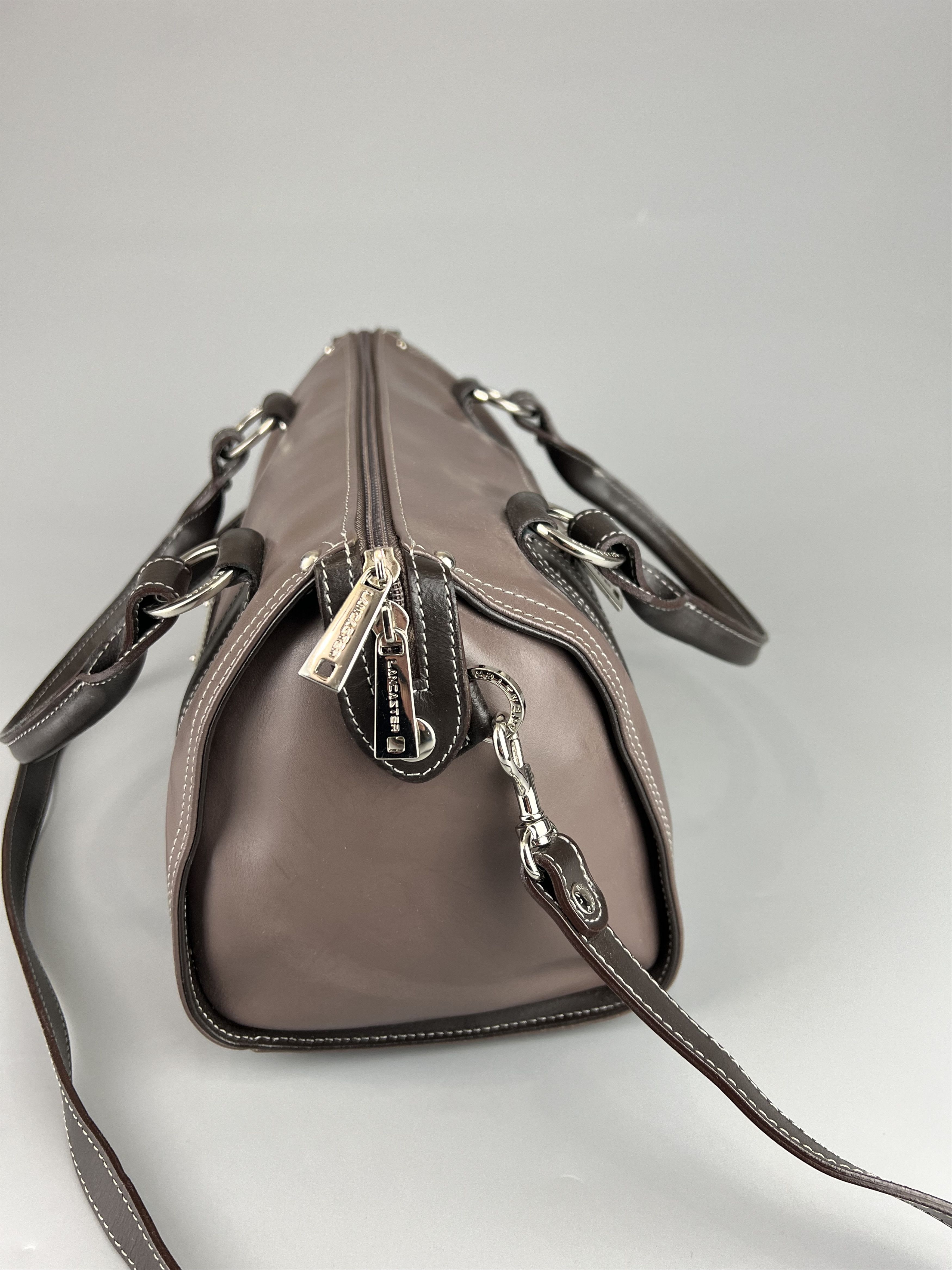 Designer Lancaster Brown Leather Crossbody Bag Size ONE SIZE - 3 Thumbnail