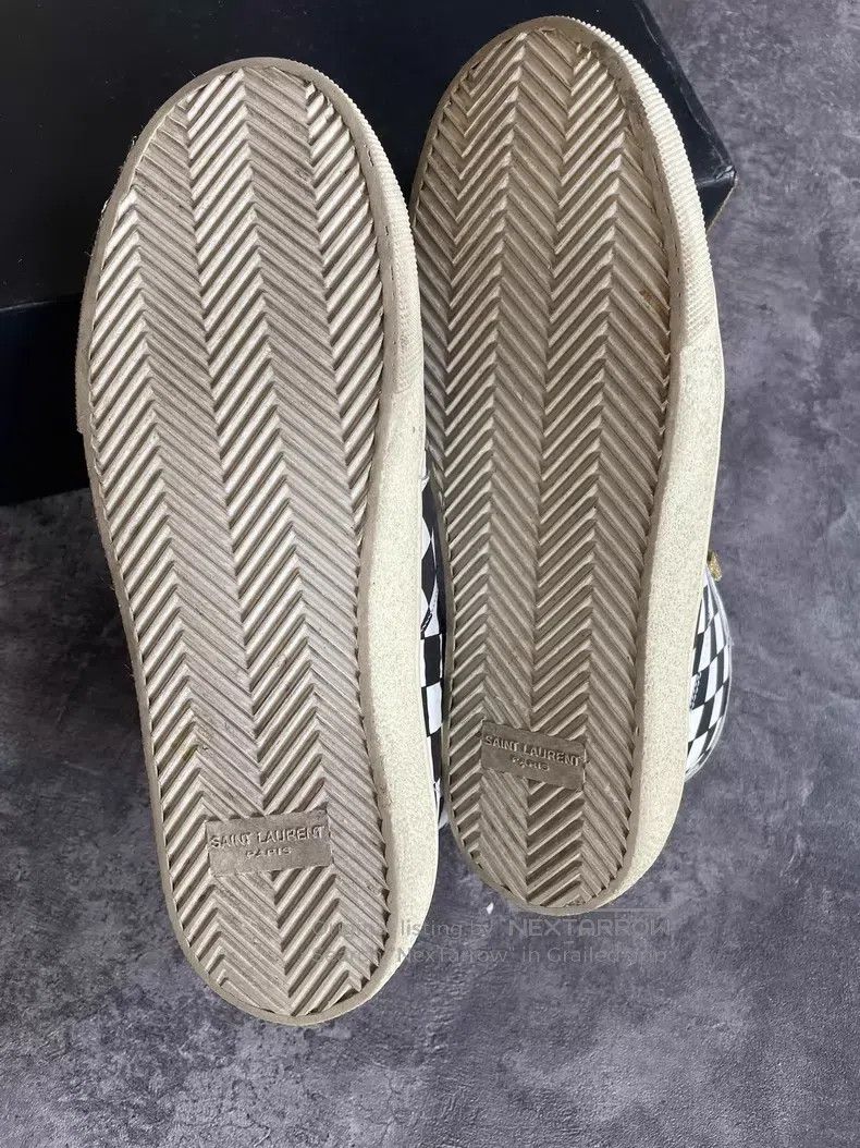 Saint Laurent Paris Saint Laurent Paris Chessboard Patchwork Canvas Shoes Size US 7 / EU 40 - 8 Thumbnail