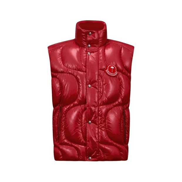 Kith × Moncler Pelât Down Vest Navy/red | Grailed