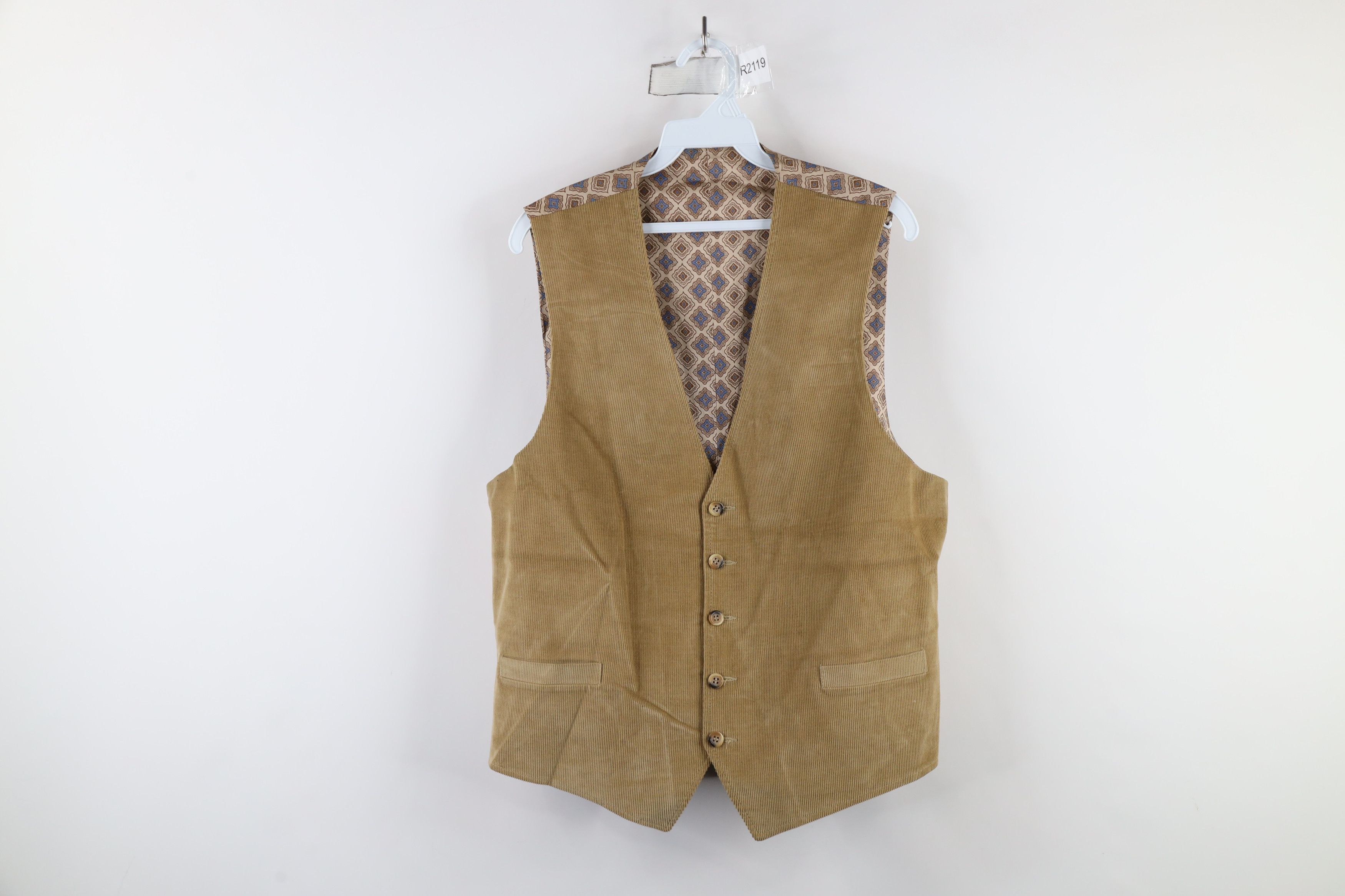 Vintage Vintage 60s 70s Streetwear Buckle Back Corduroy Vest Jacket Size US XL / EU 56 / 4 - 1 Thumbnail