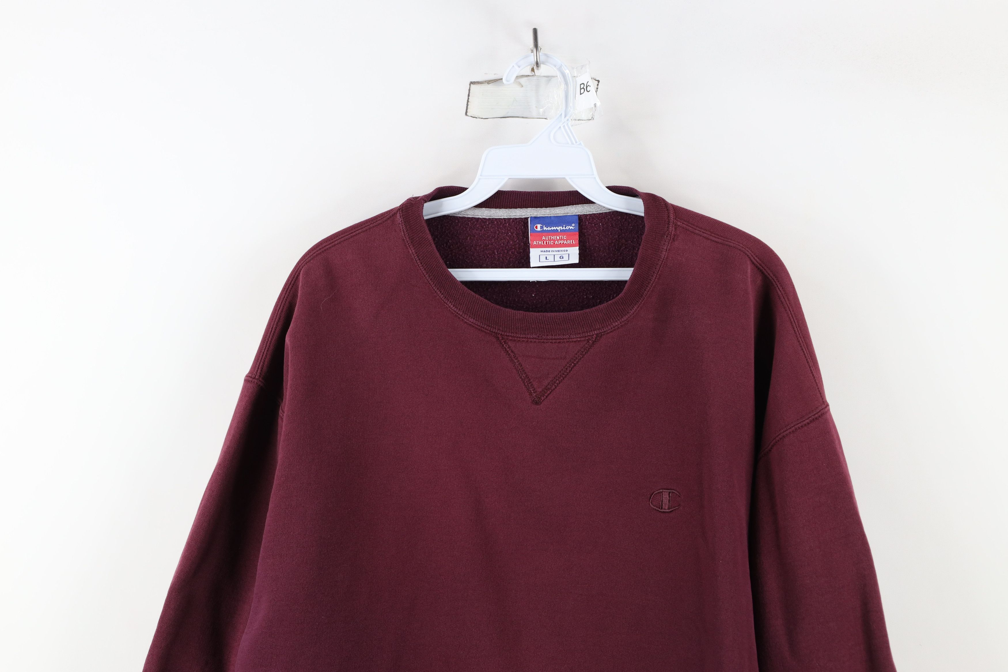 Champion × Vintage Vintage 90s Champion Monochrome Crewneck Sweatshirt Purple Size US L / EU 52-54 / 3 - 2 Thumbnail