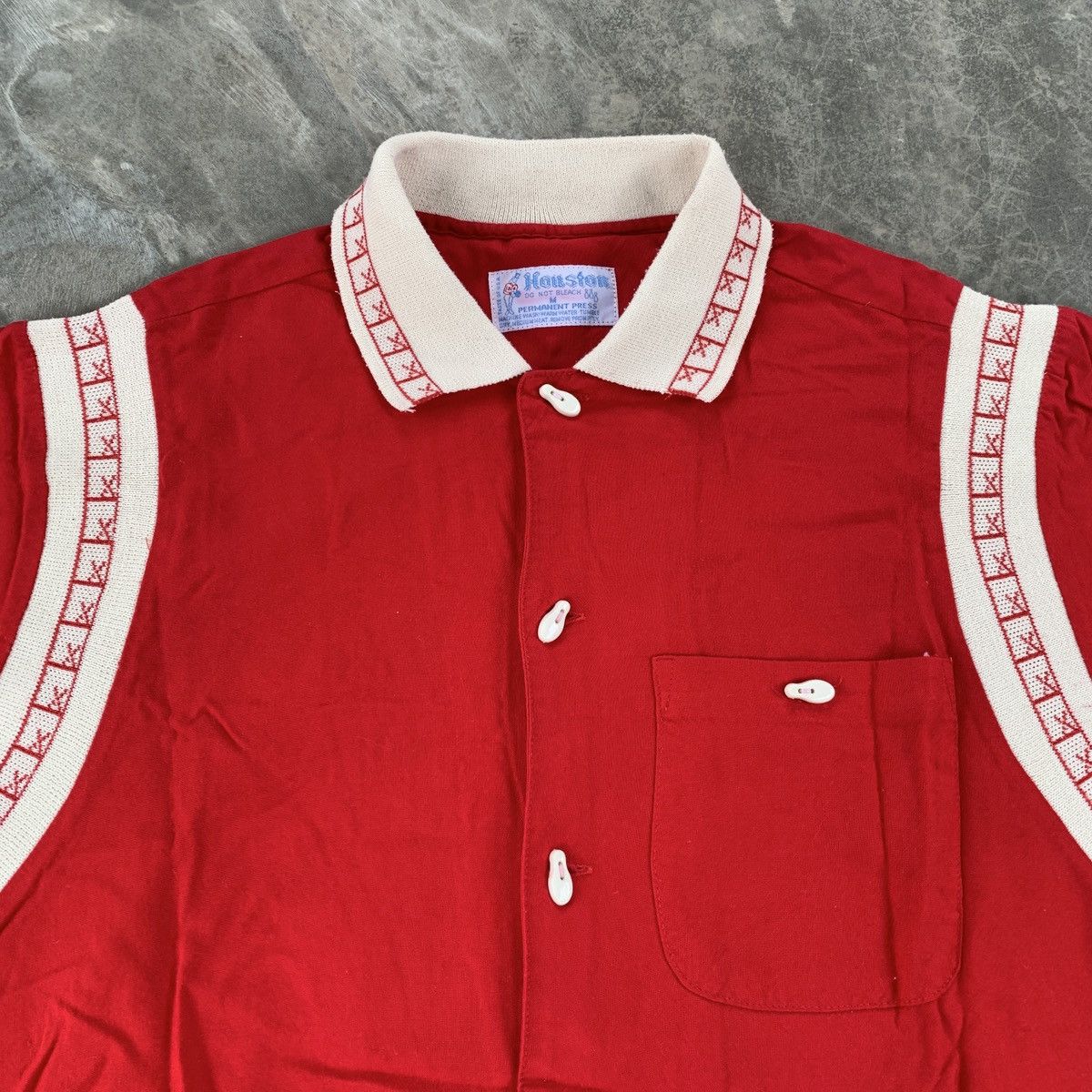 Vintage Vintage Houston Embroidery Rayon Bowling Shirt Size US M / EU 48-50 / 2 - 8 Thumbnail