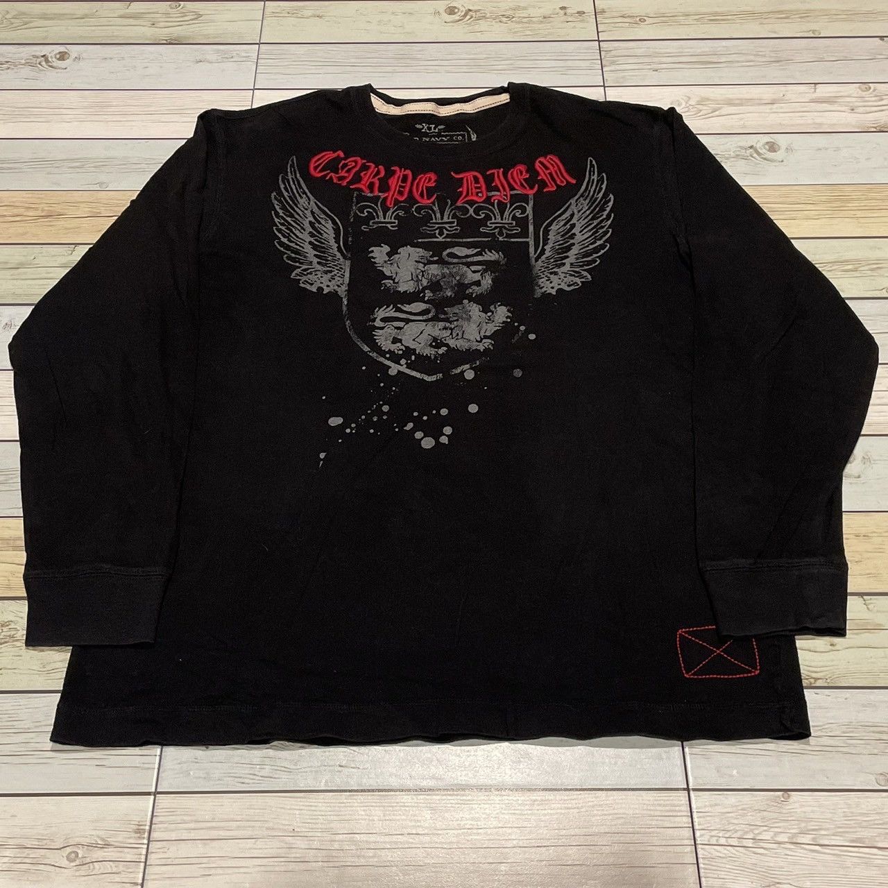 Rare Wings Cross Longsleeve Y2K Affliction Style