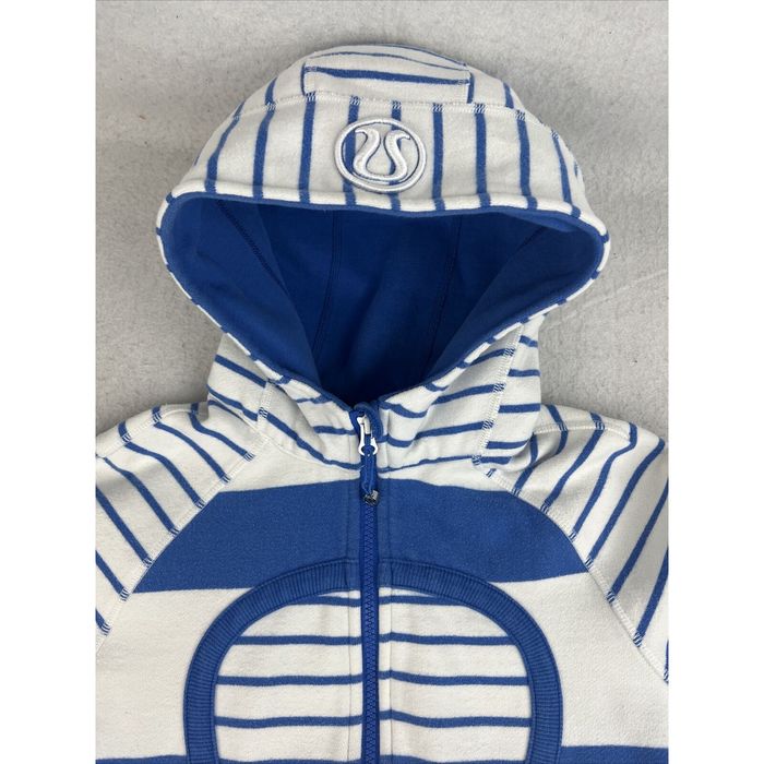 Lululemon Scuba Hoodie Jacket Light Cotton Fleece Full Zip Navy Blue Size 8