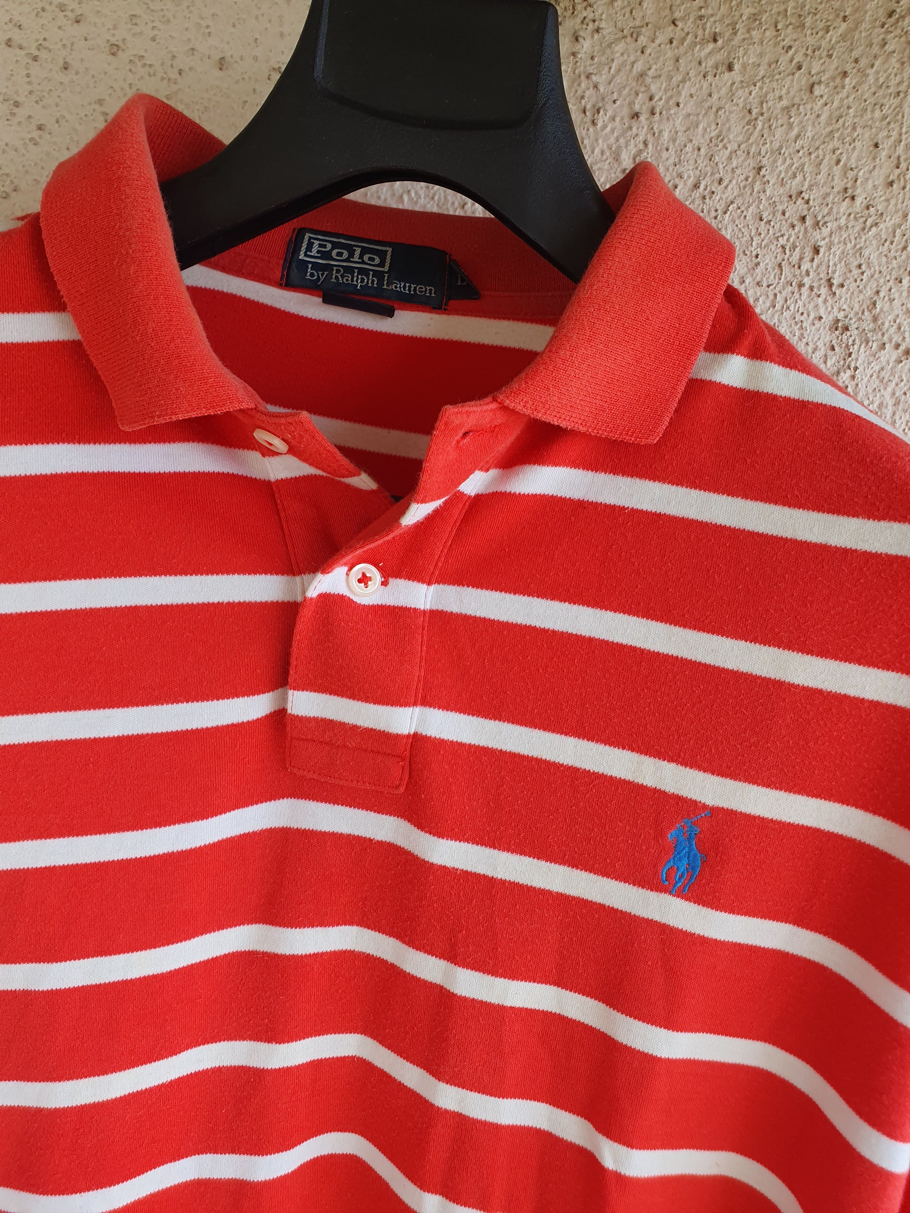 Polo Ralph Lauren × Swagger Polo Ralph Lauren Red White Striped Polo Shirt sz L Size US L / EU 52-54 / 3 - 4 Thumbnail