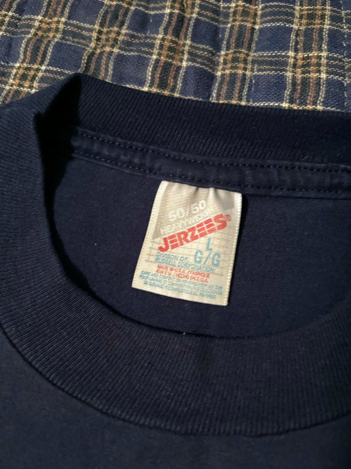 Jerzees Cats Graphic Tee Granny Core Retro Design Navy Blue Crewneck Size US L / EU 52-54 / 3 - 4 Thumbnail