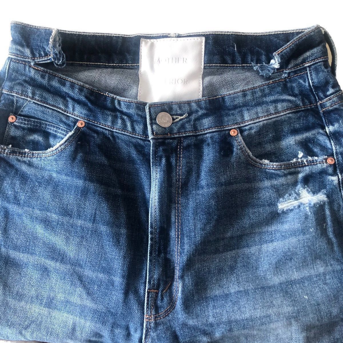 MOTHER Mother Grunge Step Waist Destroy The Dazzler Shift Jean 27 Size 27" / US 4 / IT 40 - 3 Thumbnail