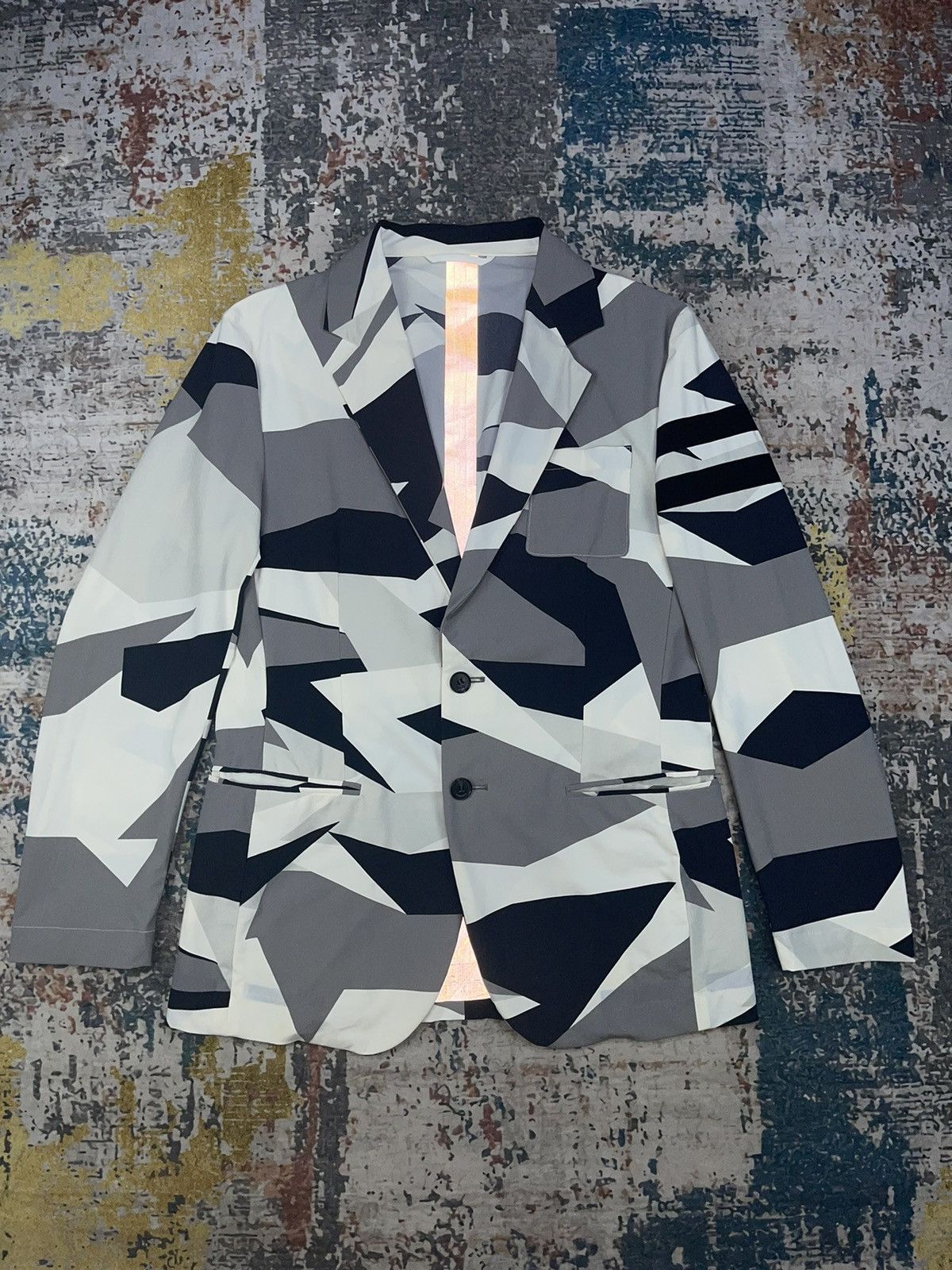 HYDROGEN HYDROGEN Geometric Camouflage Jacquard Tailored Jackets Size US S / EU 44-46 / 1 - 2 Thumbnail