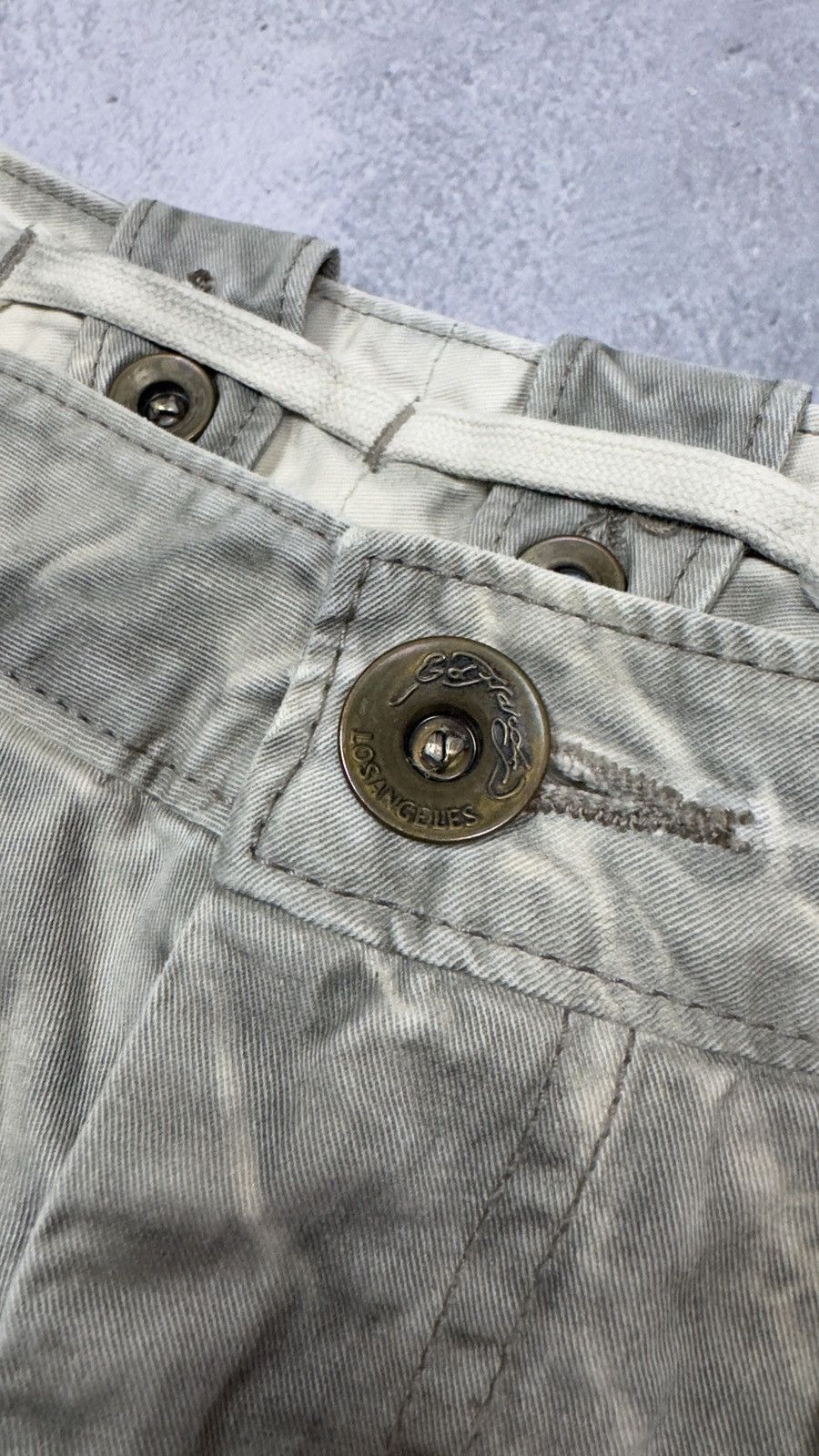 Christian Audigier Ed Hardy cargo pants zip multi pocket vintage Audigier rare Size US 36 / EU 52 - 7 Thumbnail