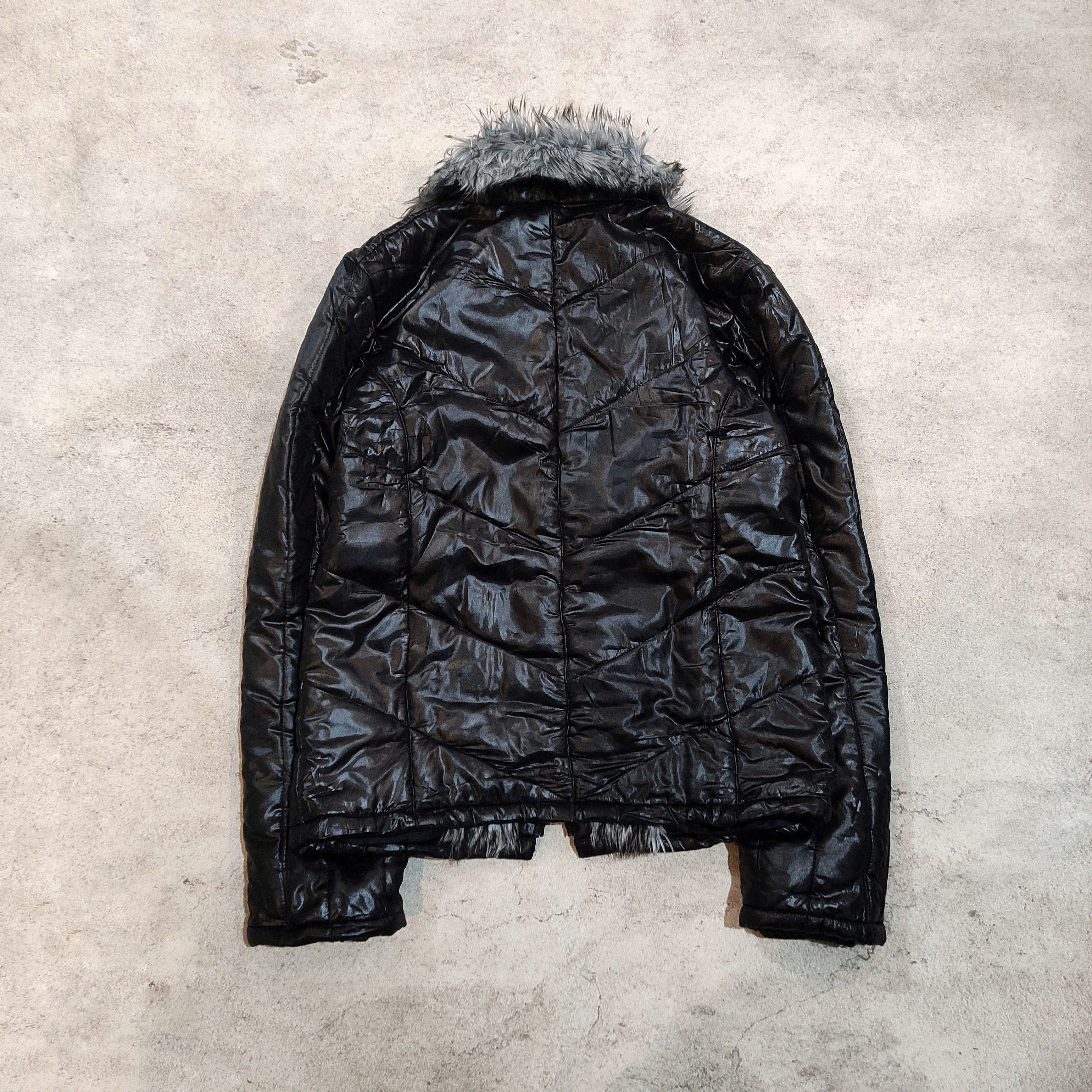 If Six Was Nine Clock Work Fur Bikers Jacket — 2000s style Tornado Mart Size US L / EU 52-54 / 3 - 4 Thumbnail