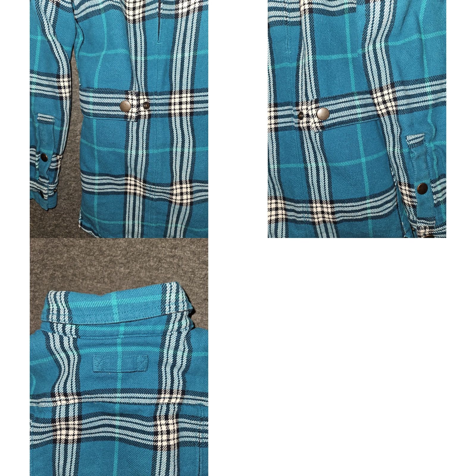 Altea Duluth Trading Flannel Jacket Women's XS Teal Plaid Quilted Snap Insulated Size XS / US 0-2 / IT 36-38 - 9 Thumbnail