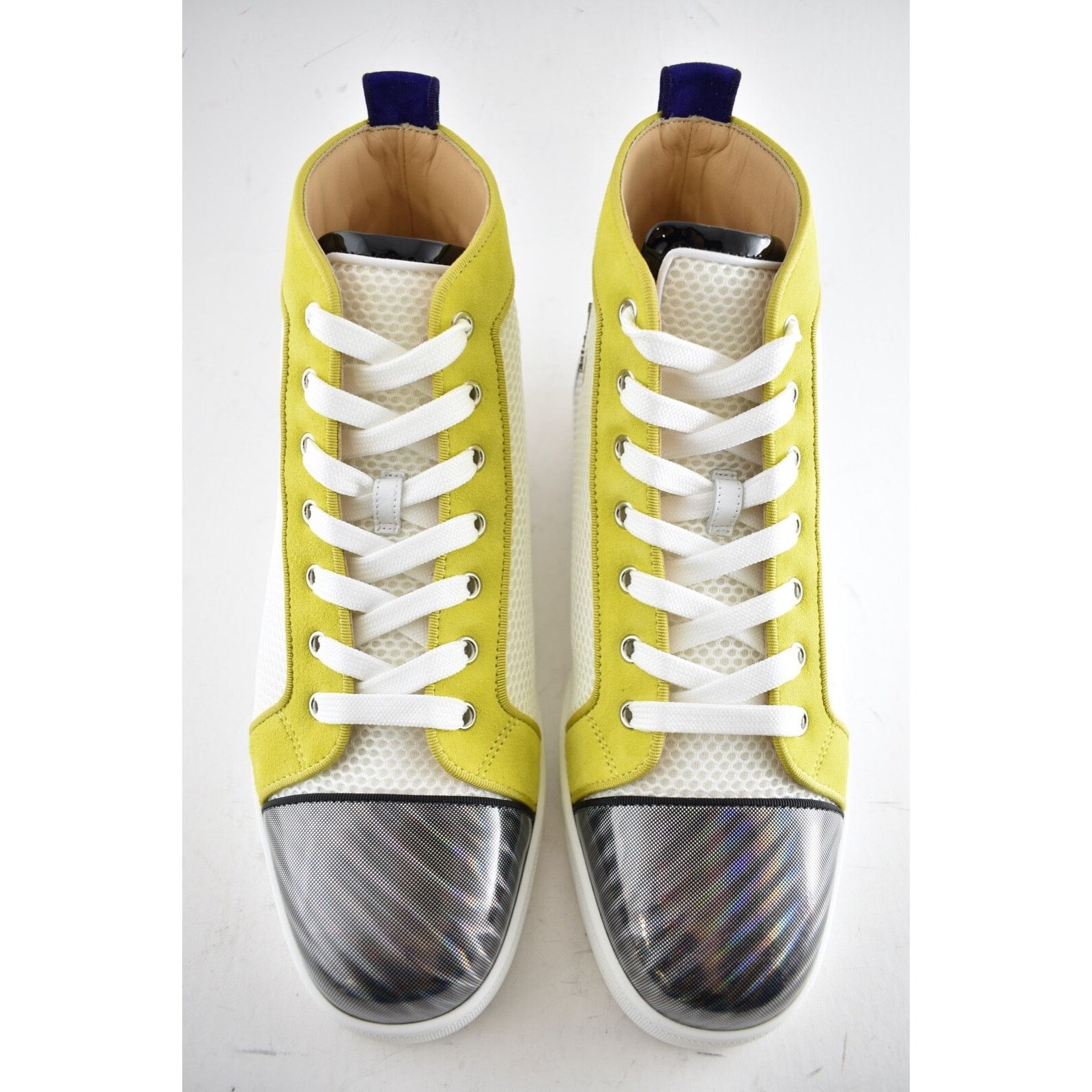 Christian Louboutin Christian Louboutin Mens Louis Orlato Flat White Yellow Size US 10 / EU 43 - 7 Thumbnail