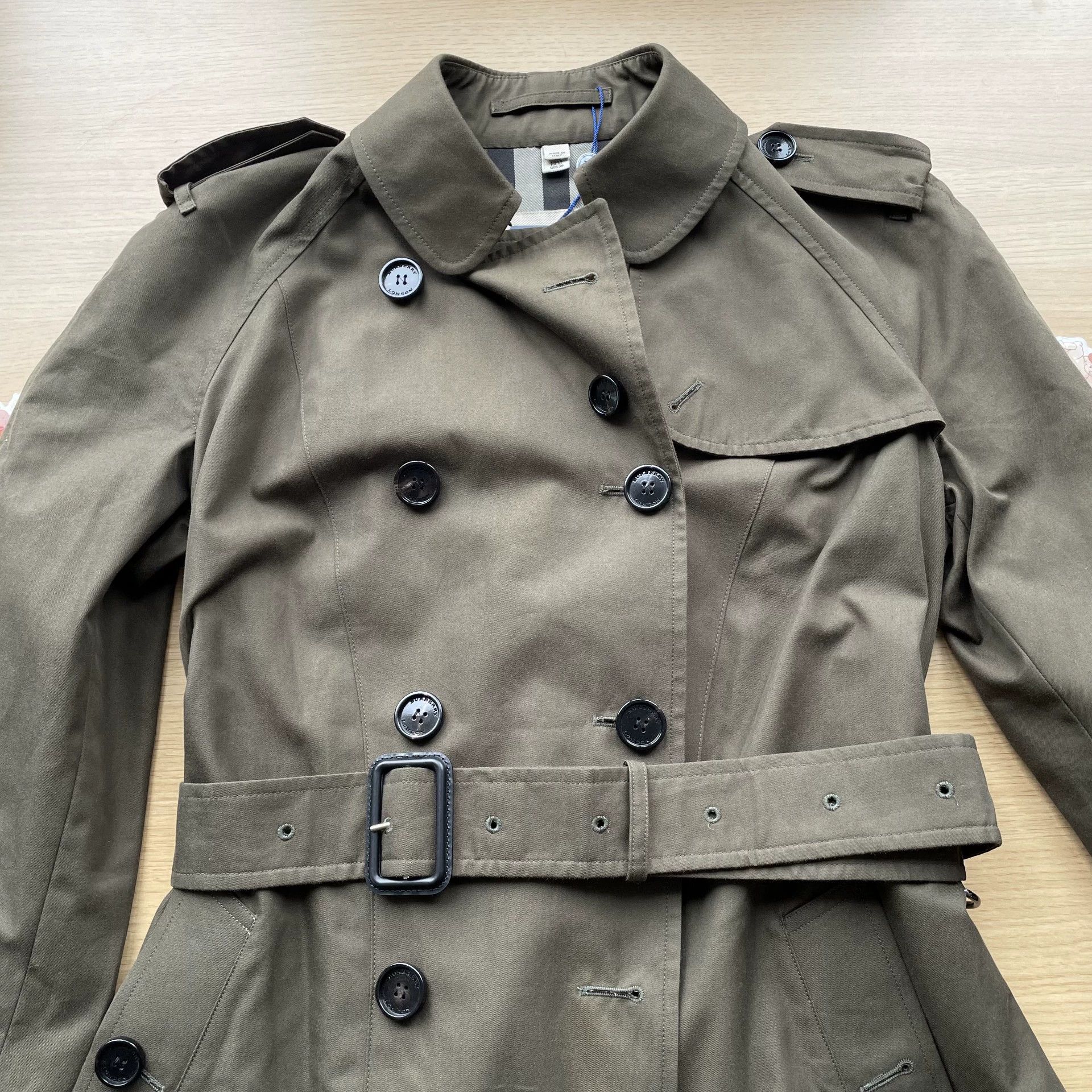 Burberry Burberry 98 New DB WB Trench Coat Wmn OliveGrn 40 Size S / US 4 / IT 40 - 3 Thumbnail