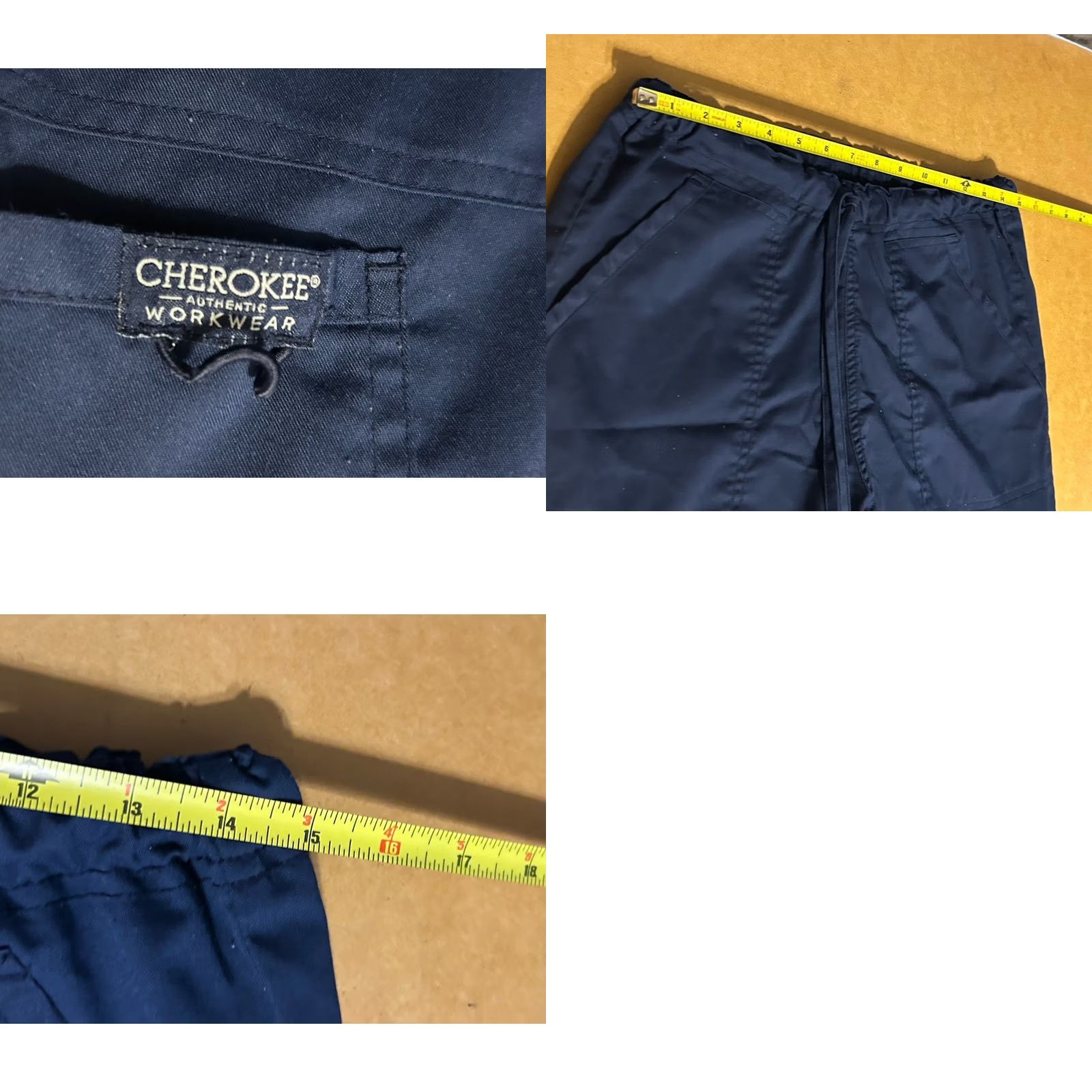 Cherokee Cherokee Scrub Pants Women Medium Navy Drawstrings Style#WW020 Blue Size 32" / US 10 / IT 46 - 10 Thumbnail