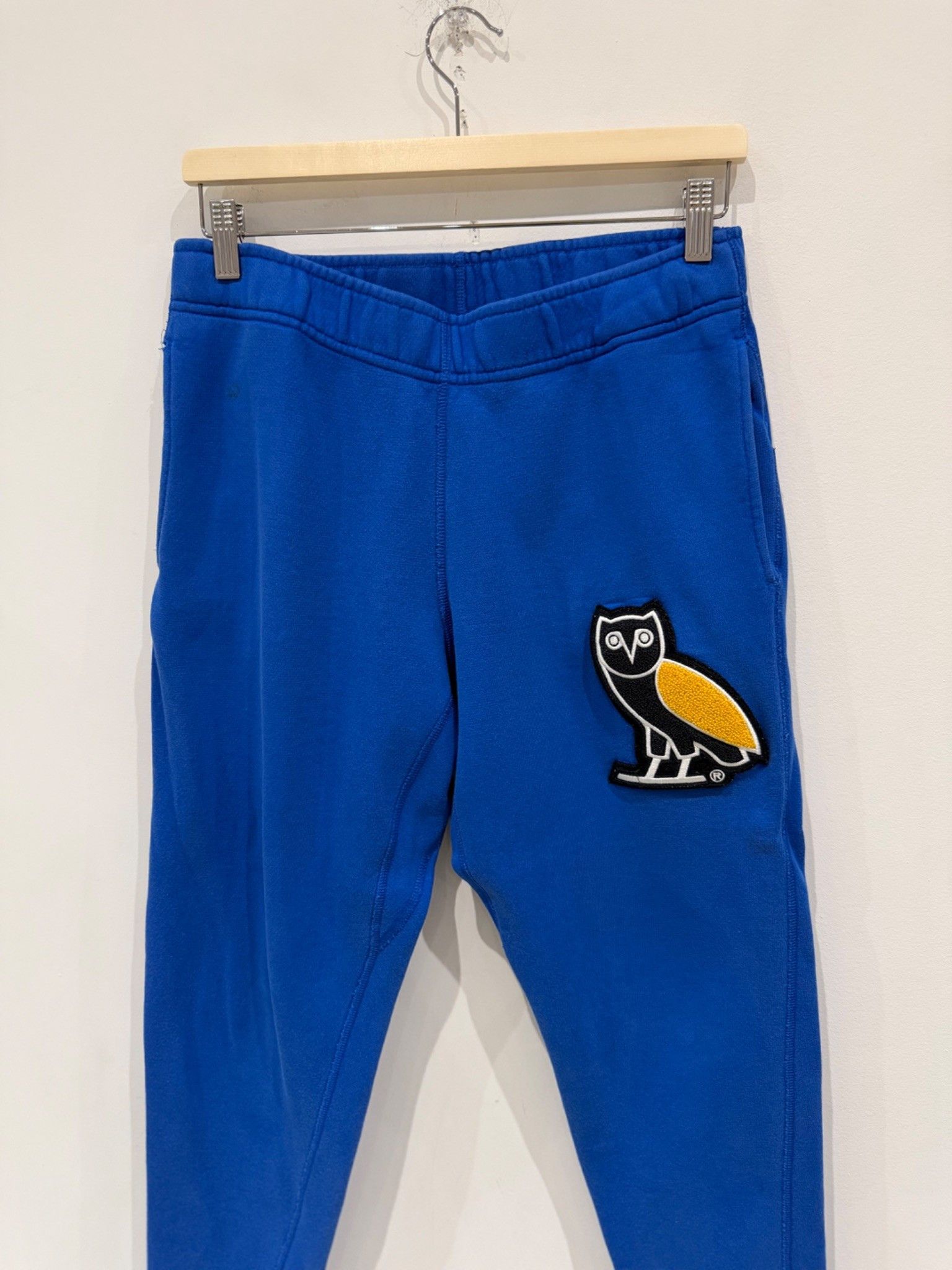October's Very Own OVO Embroidered Owl Sweatpants Blue Size US 34 / EU 50 - 2 Thumbnail