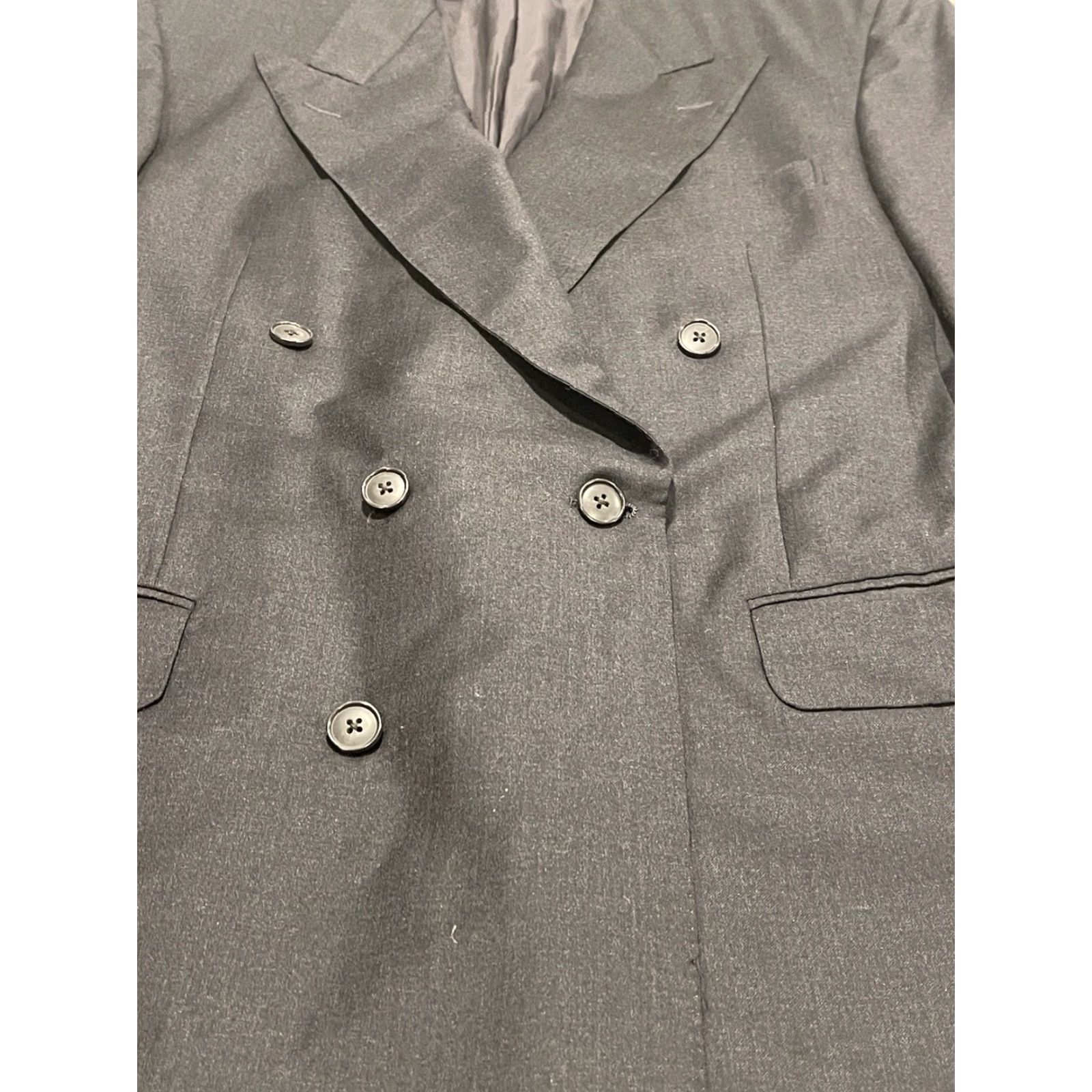 Ermenegildo Zegna VINTAGE Ermenegildo Zegna Wool Double-Breasted Blazer Men Adult 50 Gray Formal Size 42R - 2 Thumbnail