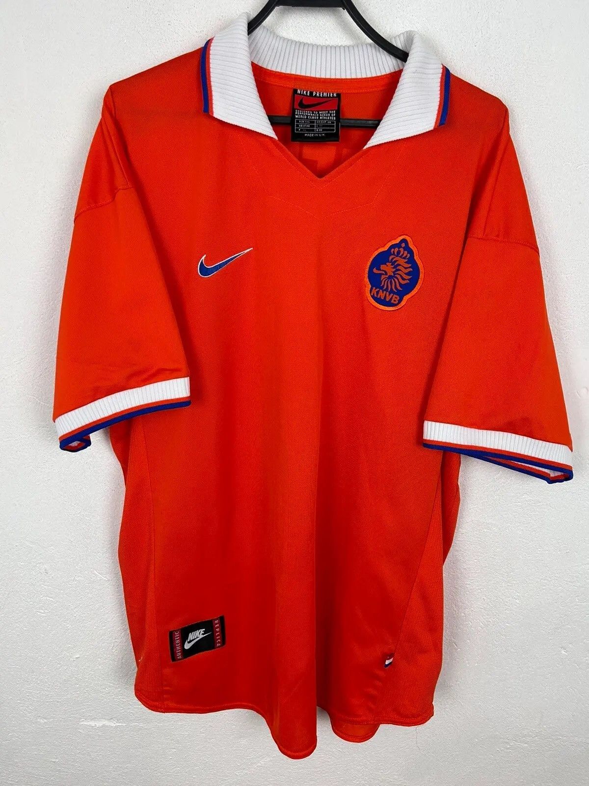 Nike 90s Vintage Nike KNVB Netherlands 1997 Home Kit Jersey Size US XXL / EU 58 / 5 - 1 Thumbnail
